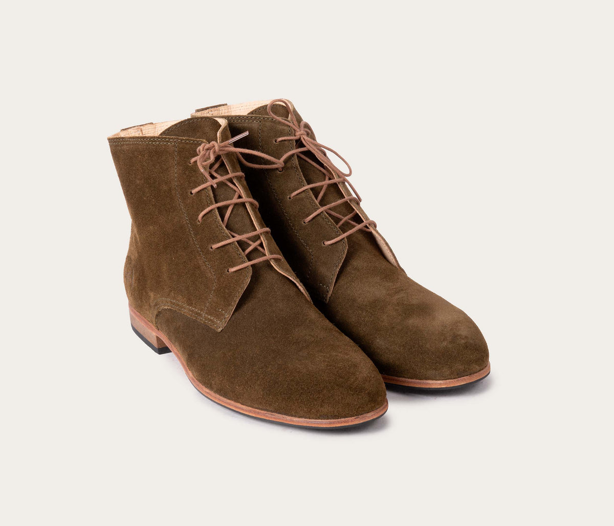 Albert Bottine Velours Olive - Prix Doux