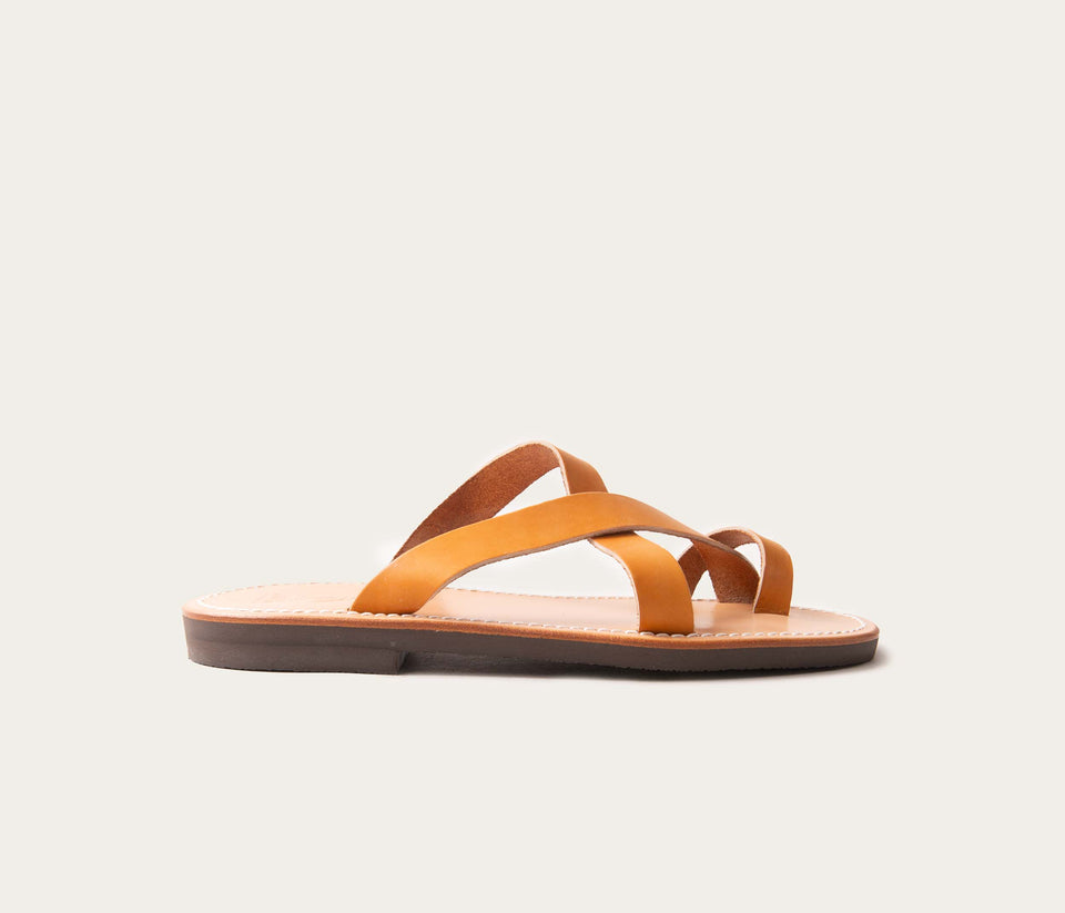 Aubais Sandale Naturel - Prix Doux Braderie