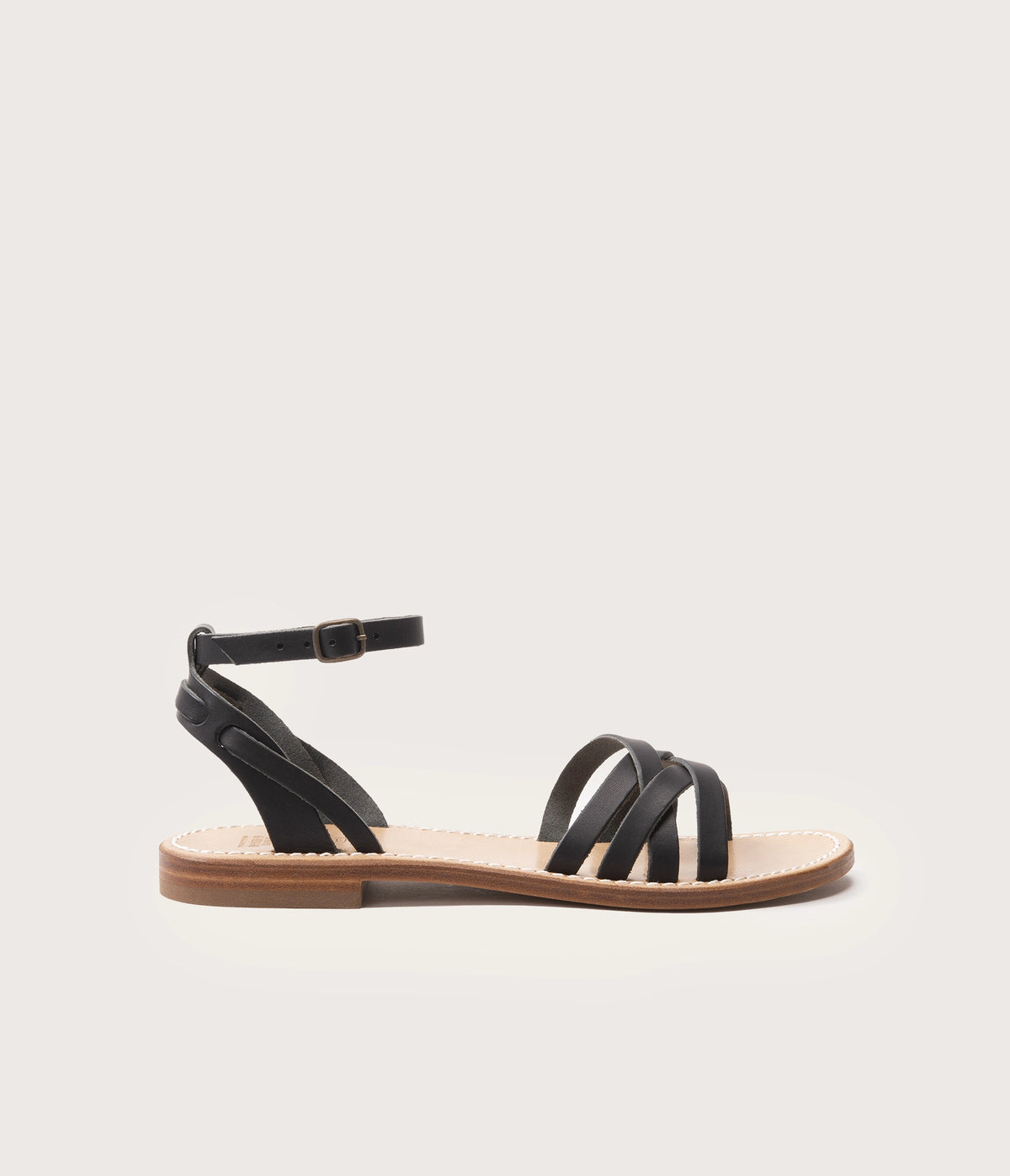 Bali Sandale Femme Ébène - Prix Doux