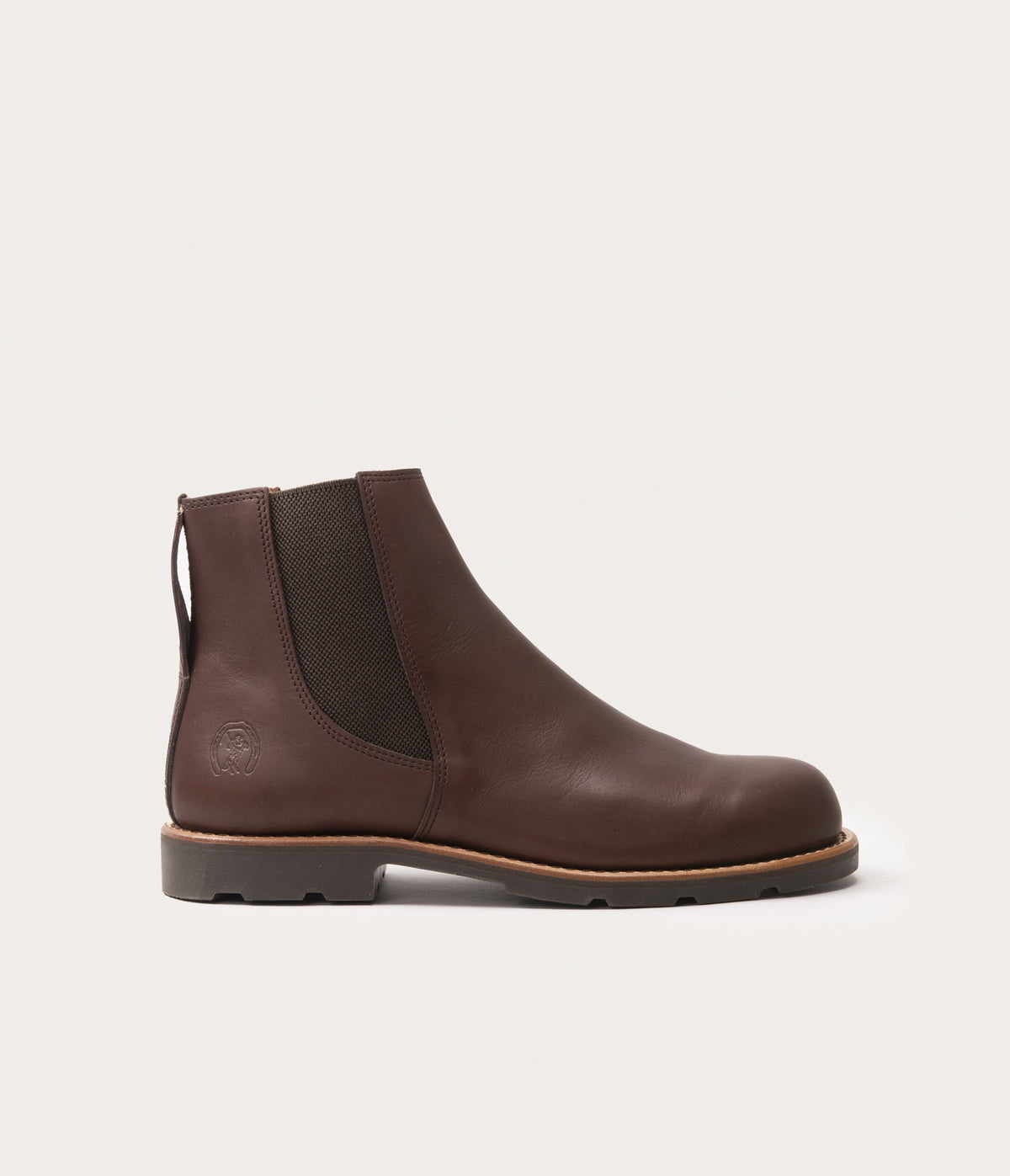 Unisex coffee-coloured leather Chelsea boots - Camargue gardian style