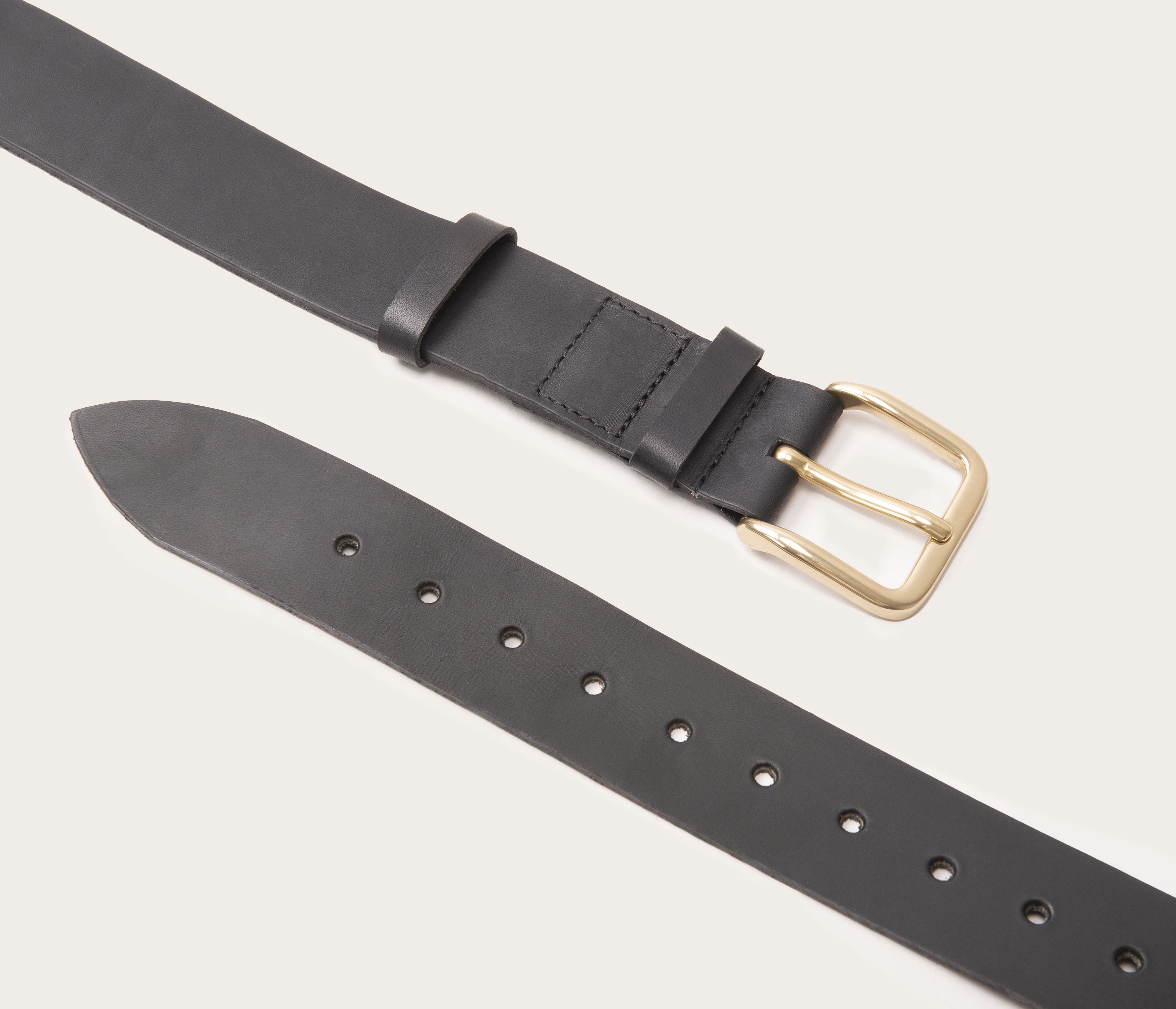 35mm black belt with gold buckle