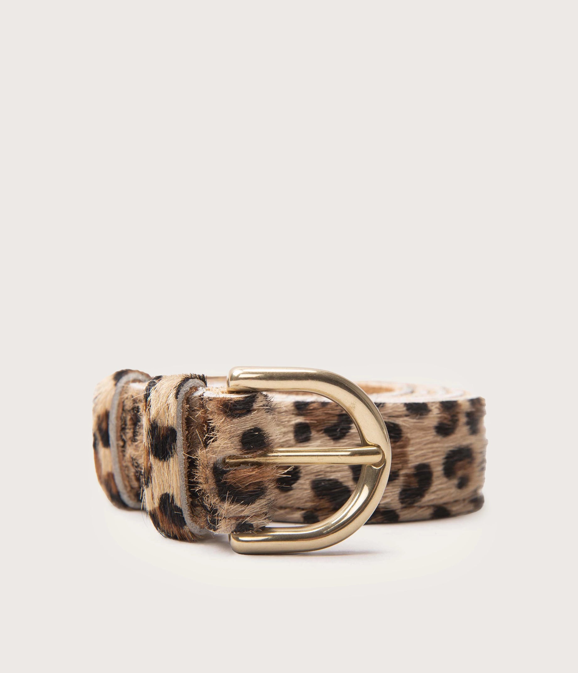 ceinture léopard, ceinture 25mm en cuir poil léopard, made in france, ceinture camarguaise, ceinture motif leopard, ceinture fabriquée en France, ceinture boucle or motif léopard