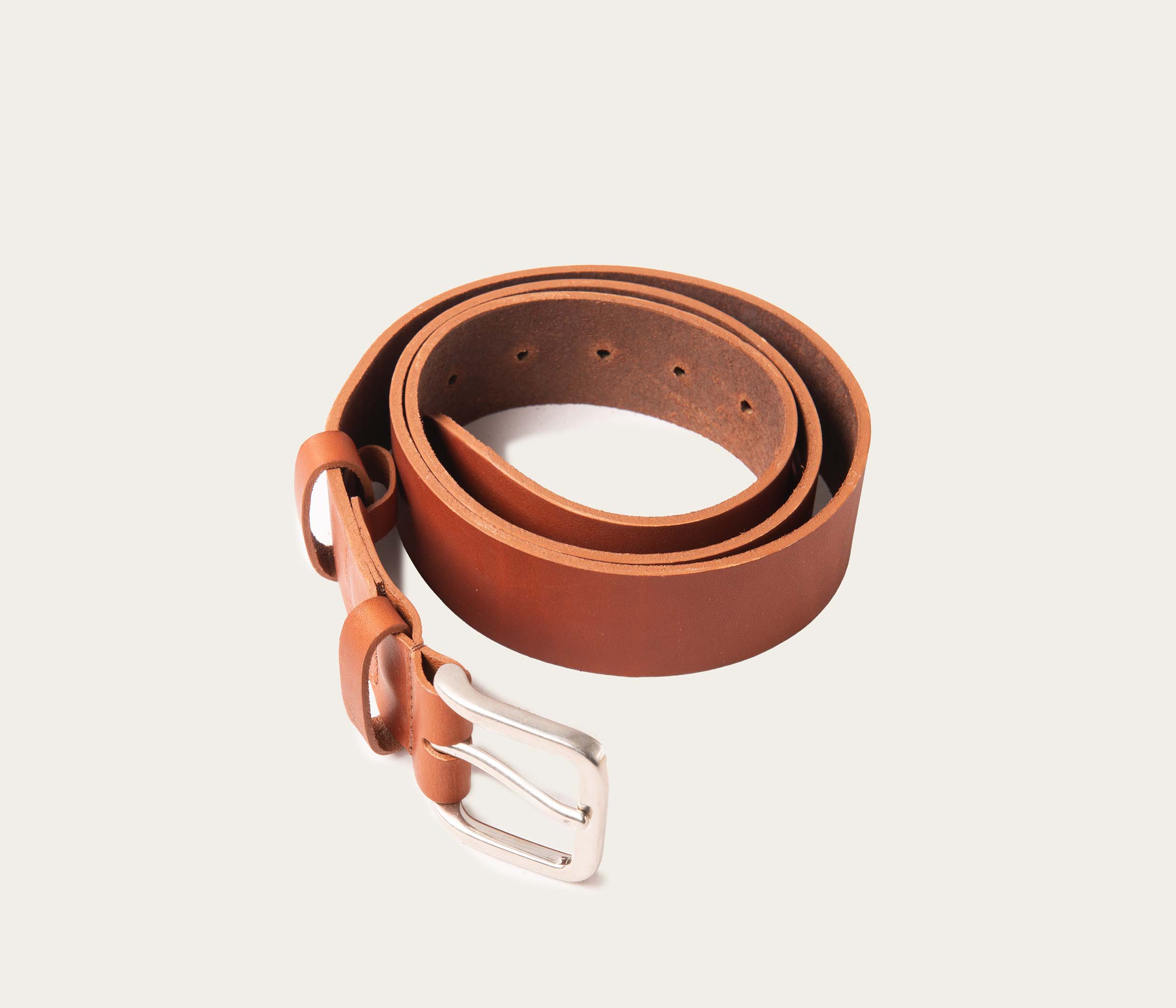 Ceinture 35mm fauve boucle argent - Main Image