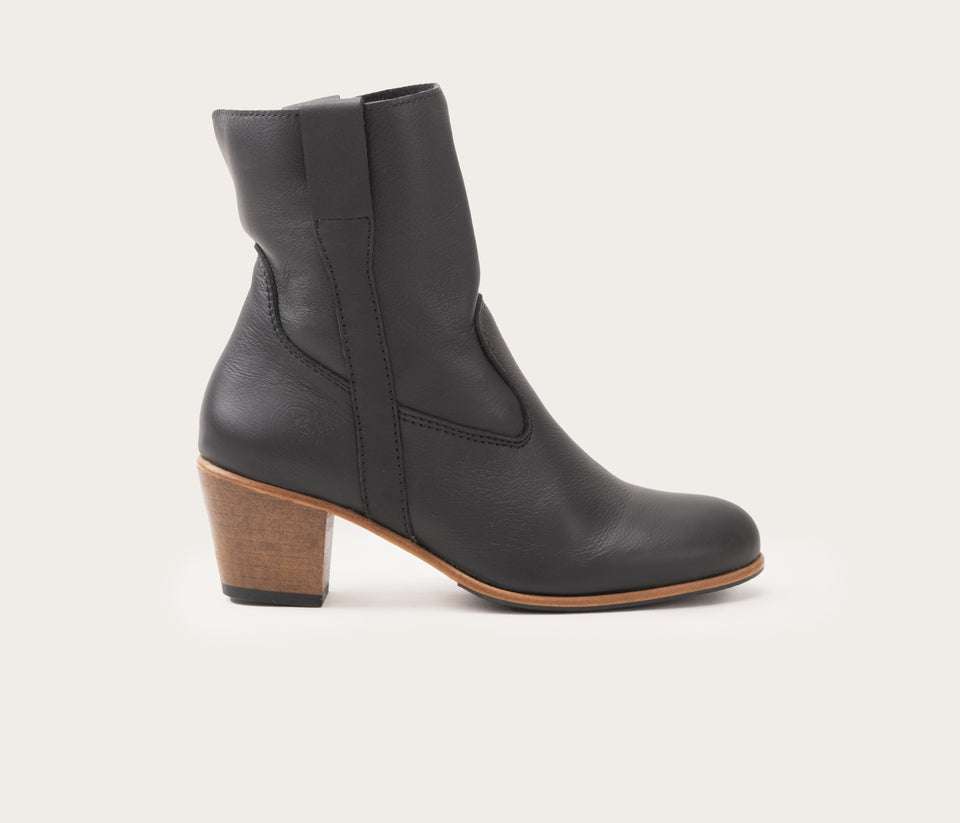 Céleste Bottine Souple Noir - Prix Doux