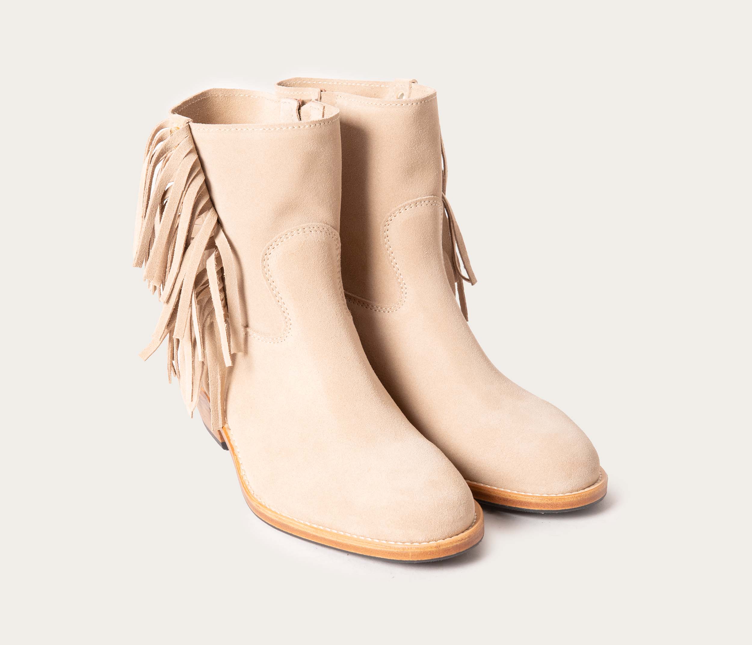 Fantine, Bottine Velours Beige