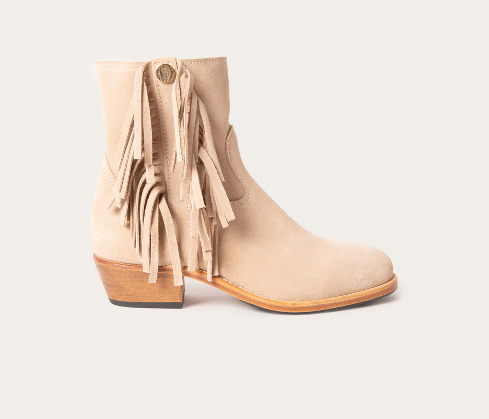 Fantine, Bottine Velours Beige