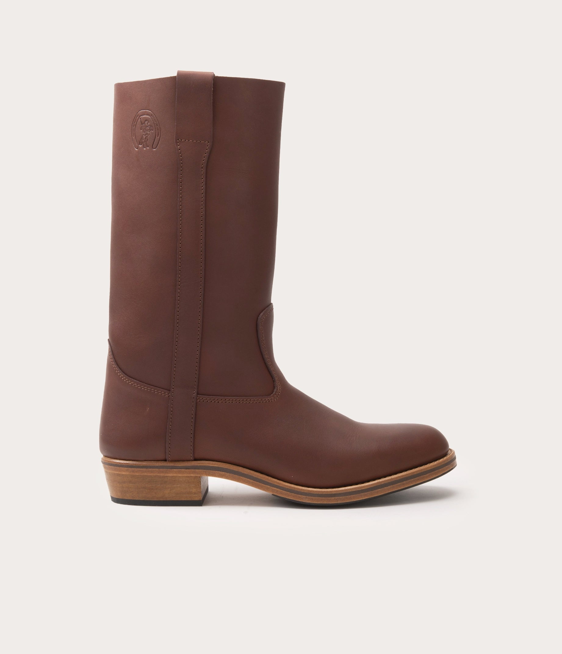 Gardian brown oiled leather boot for men and women from La Botte