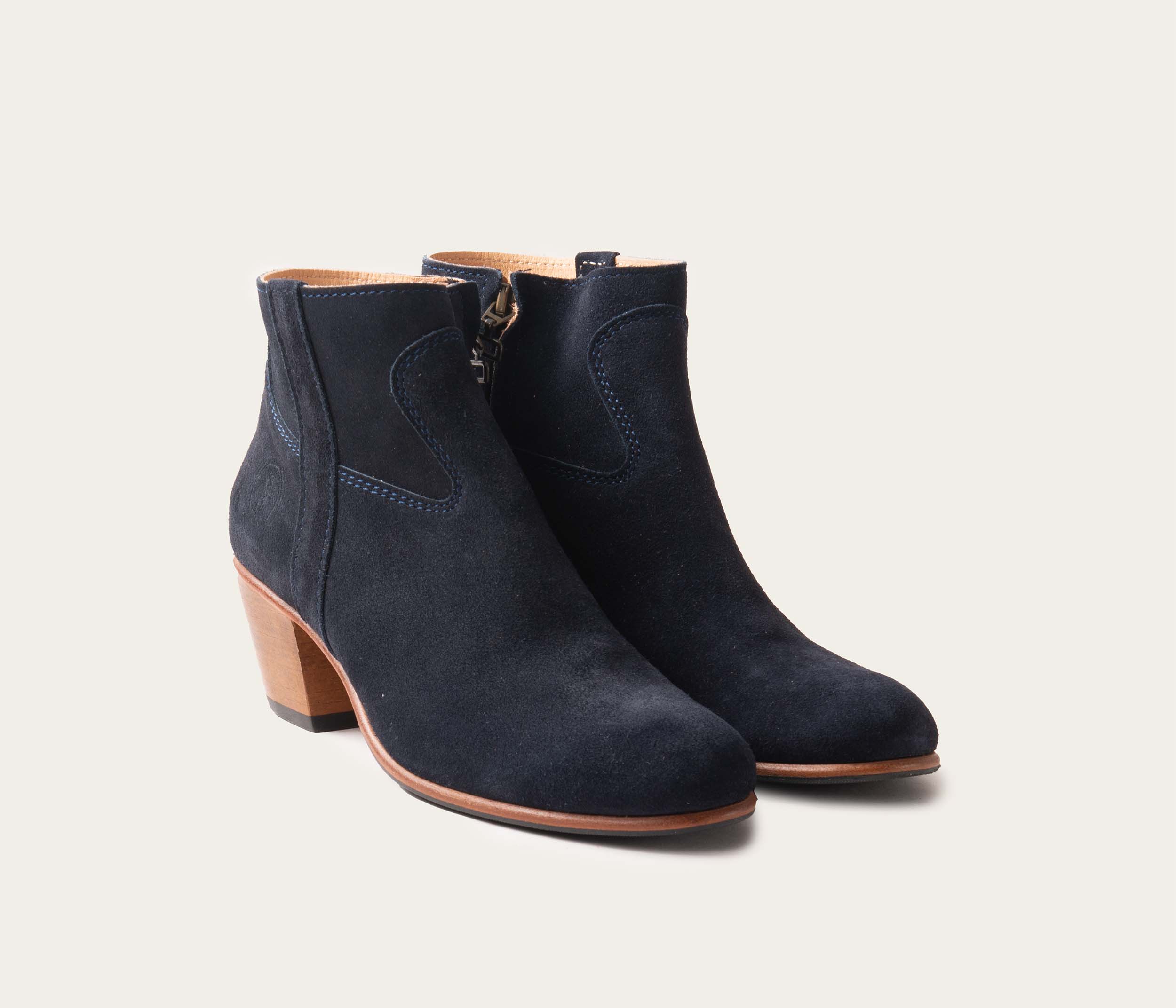 Gil Bottine Velours Bleu- Prix Doux
