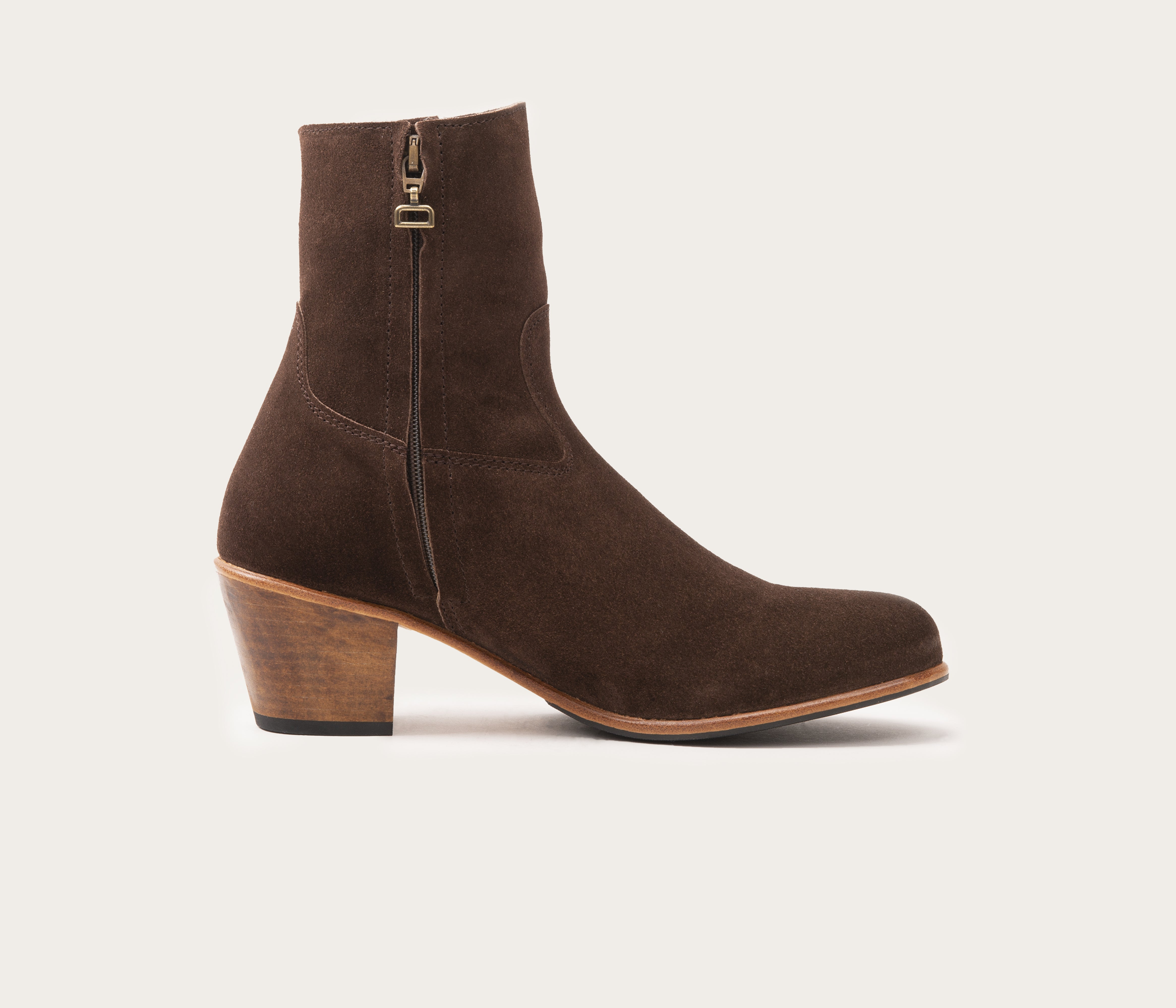 Gisèle Bottine Velours Chocolat - Prix Doux