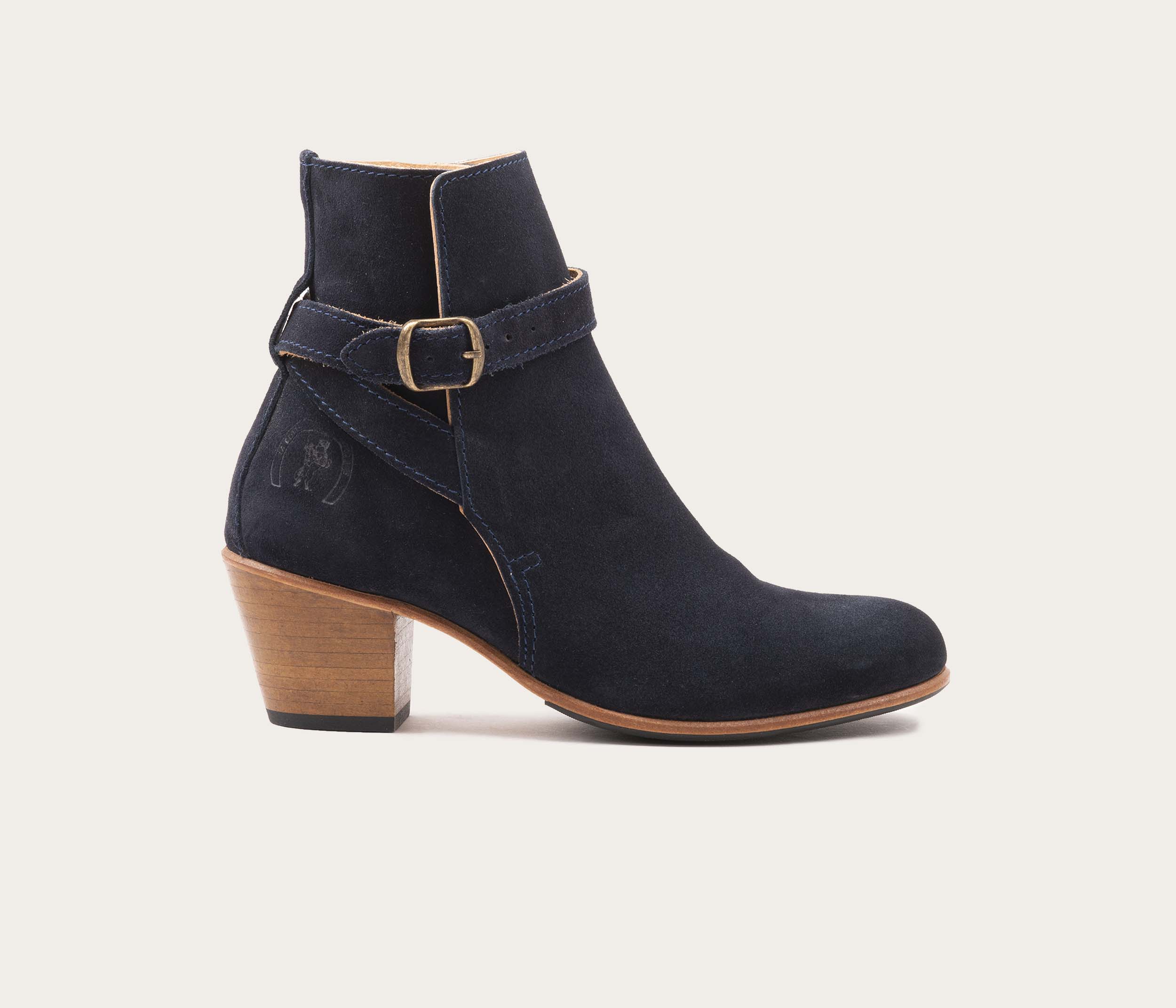 Jaipur Bottine Velours Bleu- Prix Doux