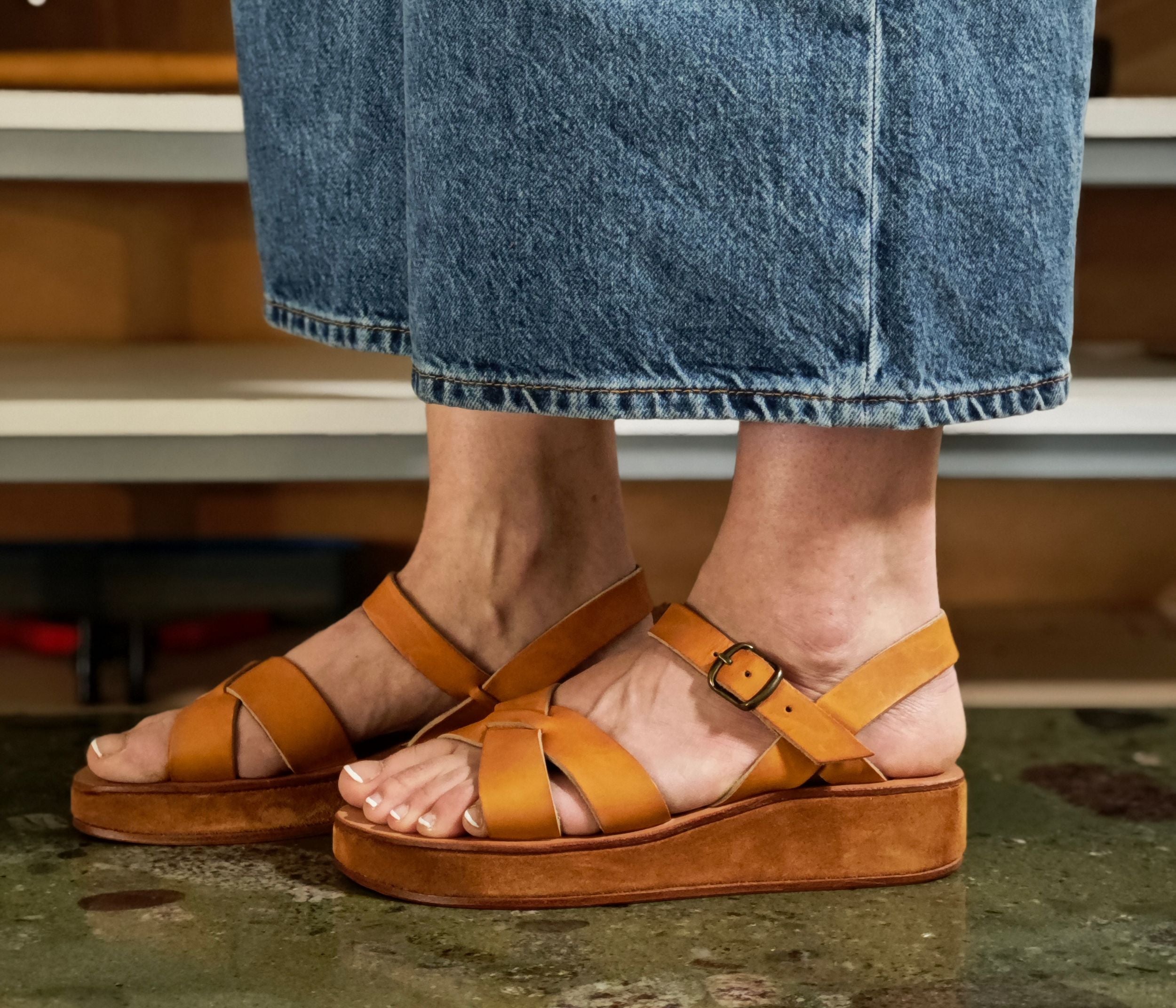 Pac Compensé Sandale Naturel - Main Image