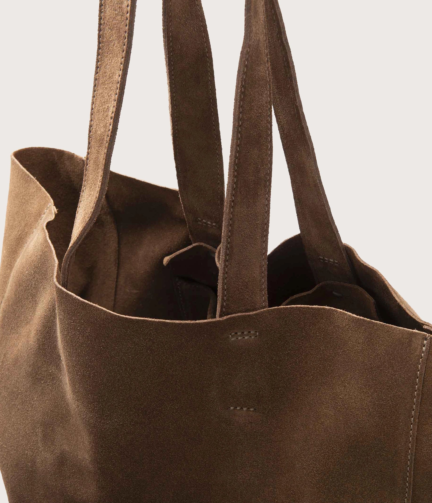 Solène Bag Taupe Velvet Tote Bag