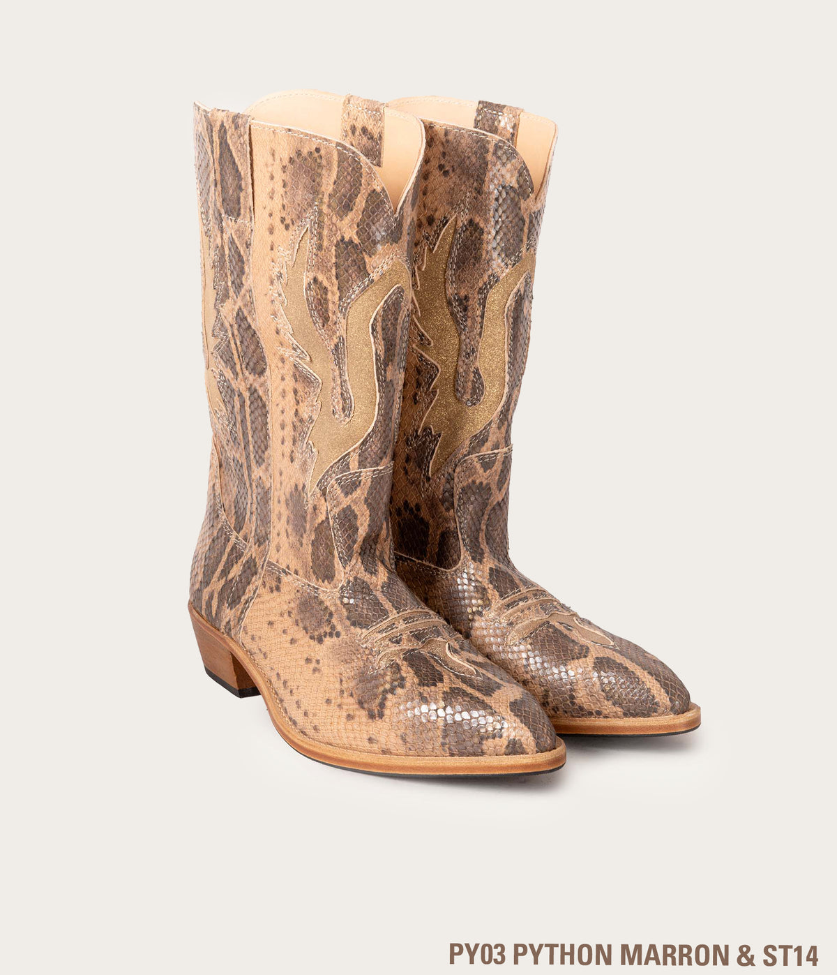 botte santiag en cuir python, santiag personnalisation, bottes à personnaliser
