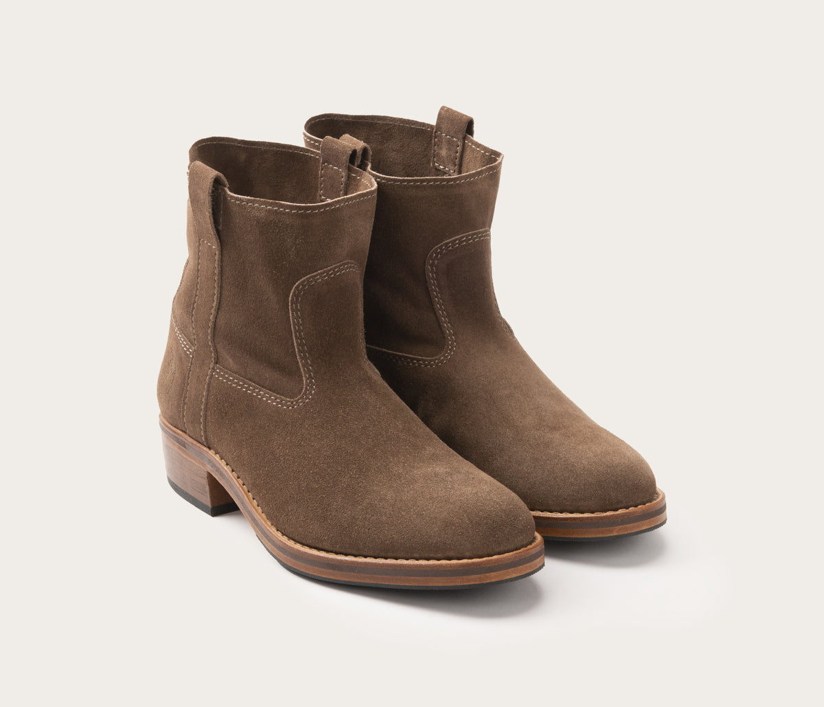 Tiers Gardian Bottine Velours Taupe - Prix Doux