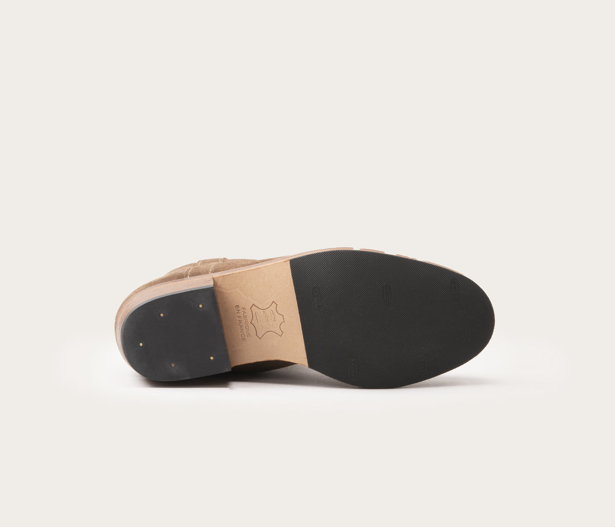 Tiers Gardian Bottine Velours Taupe - Prix Doux