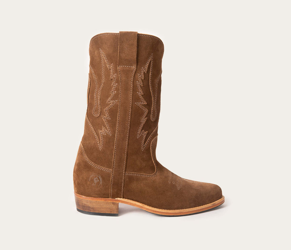 santiag botte en cuir couleur taupe, santiag western botte en cuir velours
botte femme santiag taupe