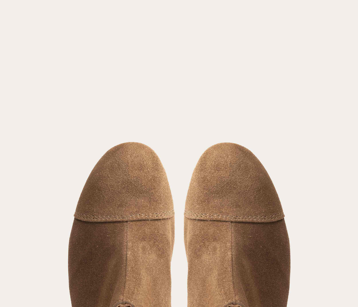 armelle taupe vue de dessus, armelle la botte gardiane, chaussure atelier la botte gardiane
