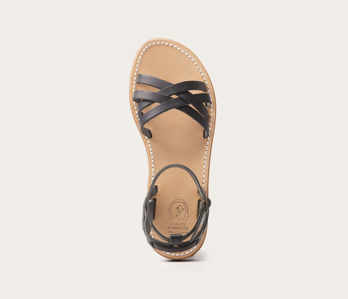 Bali Sandale Femme Ébène - Prix Doux