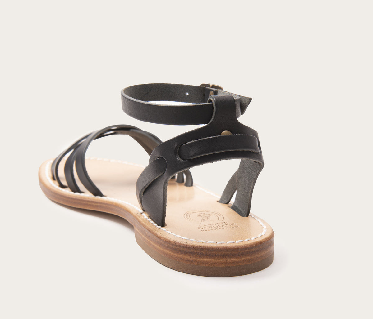 Bali Sandale Femme Ébène - Prix Doux