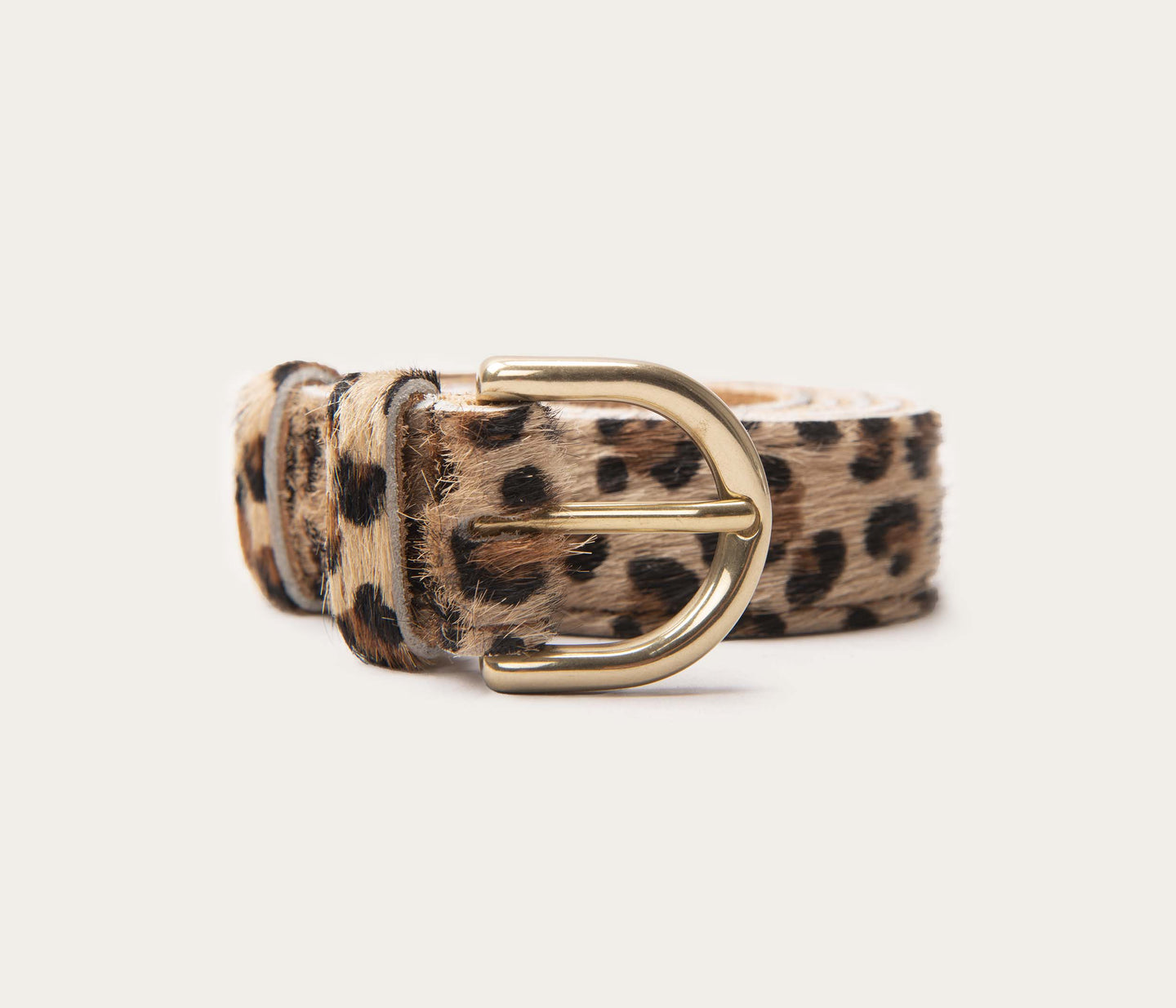 ceinture léopard, ceinture 25mm en cuir poil léopard, made in france, ceinture camarguaise, ceinture motif leopard, ceinture fabriquée en France, ceinture boucle or motif léopard