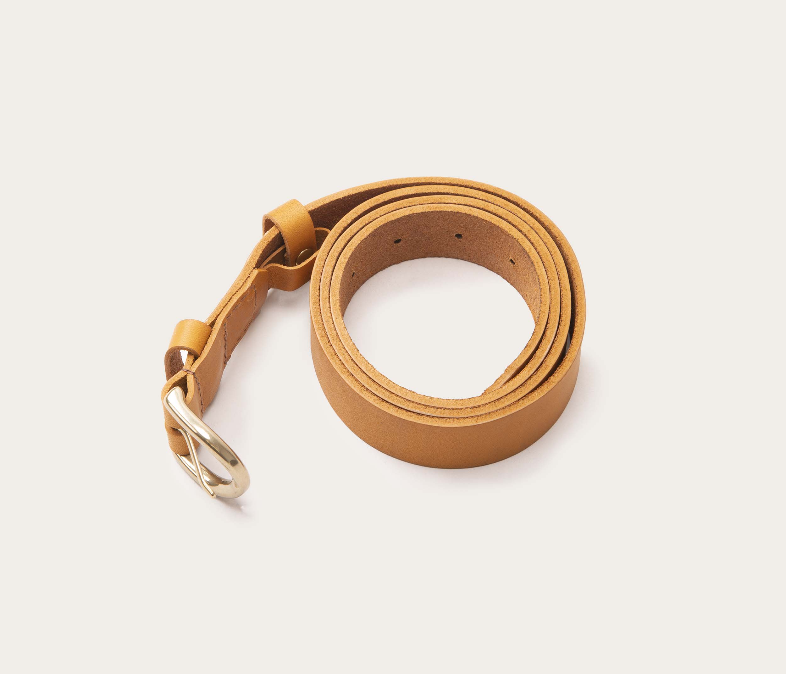 Ceinture 25mm naturel boucle or