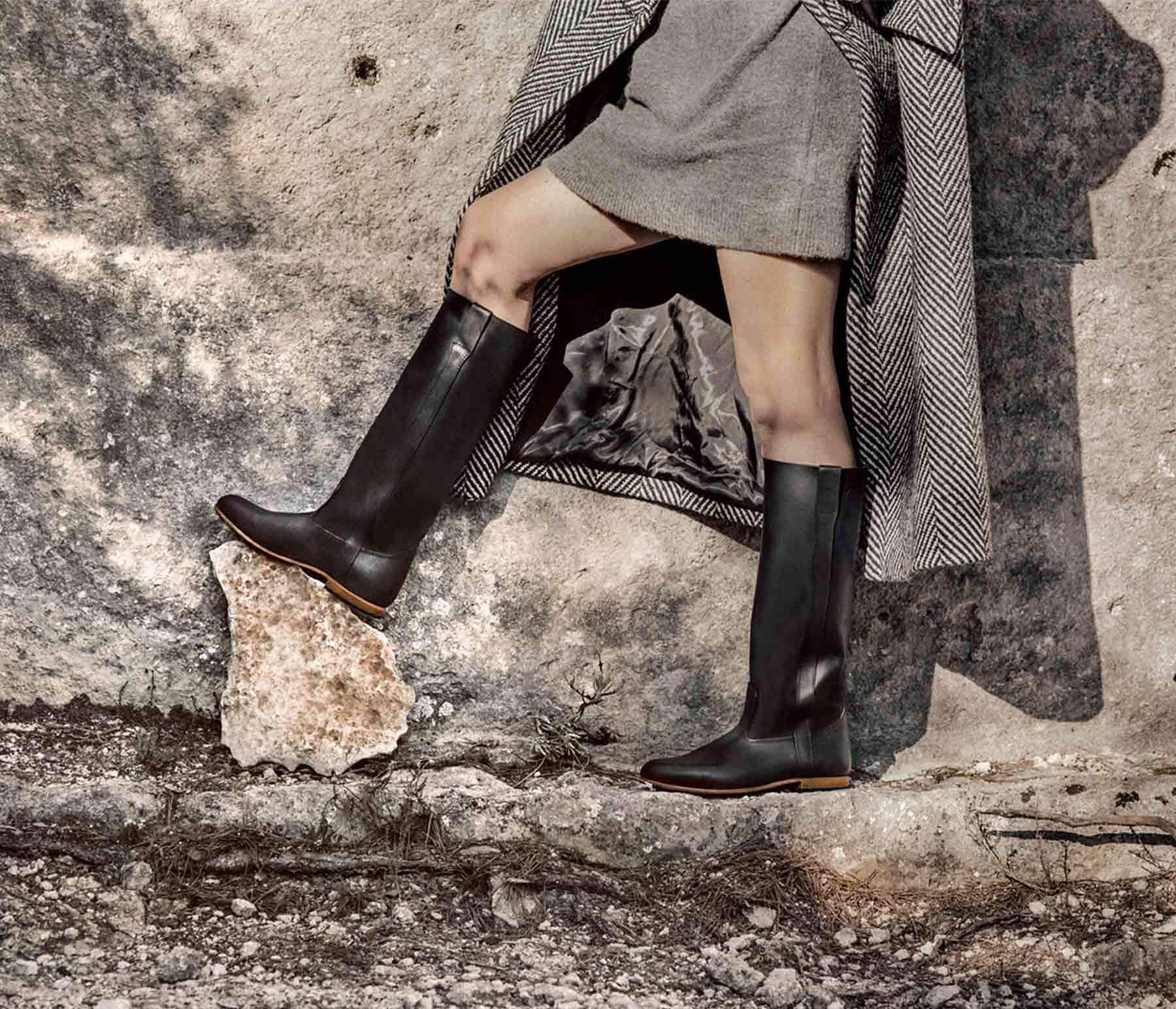 Bottes Femme Jambes Fortes Elloa Botte Femme Noir1