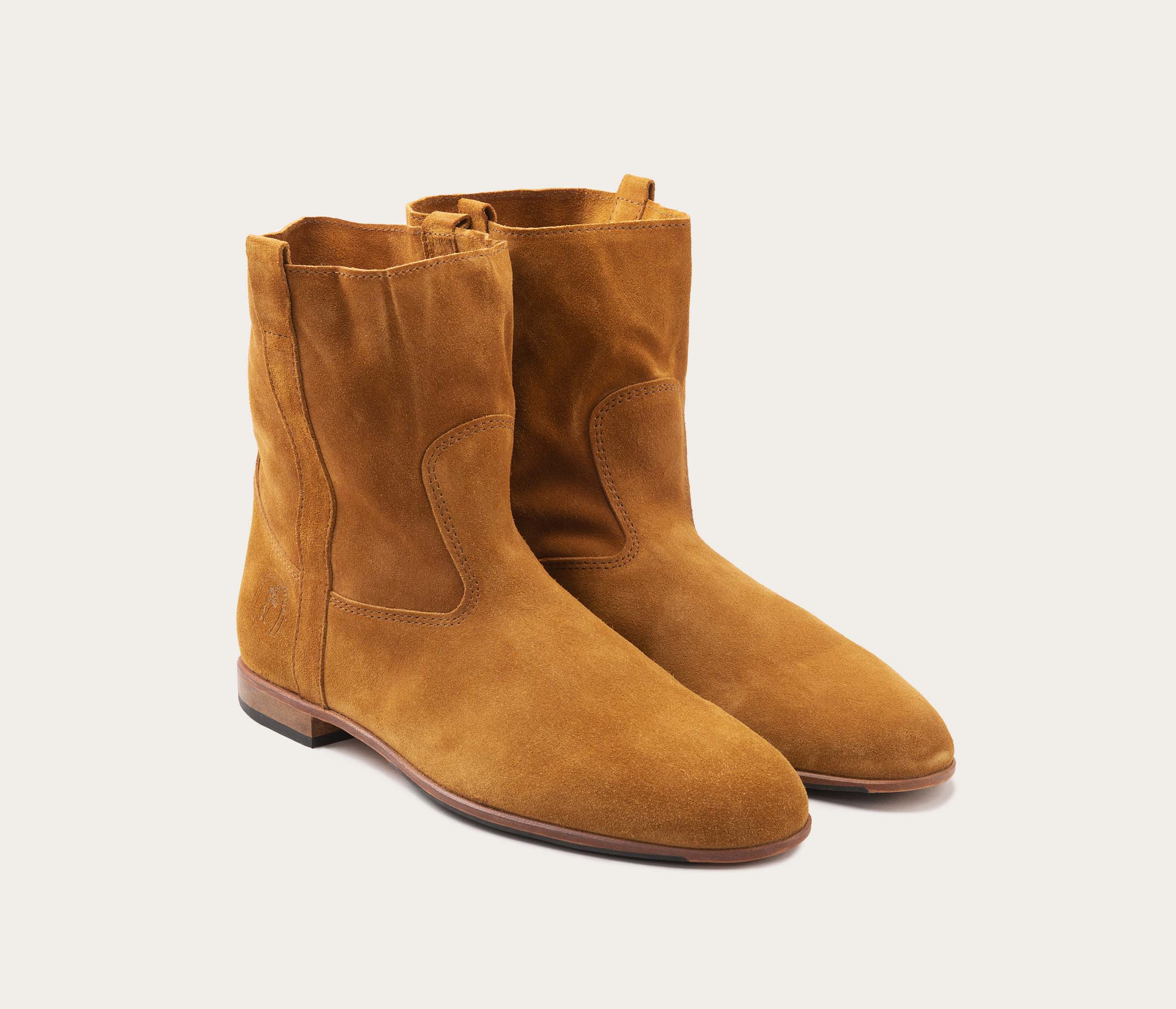 Elsa Bottine Velours Ecureuil - Prix doux