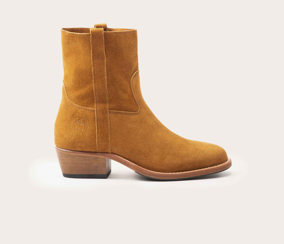 Janis Bottine Velours Ecureuil - Prix Doux