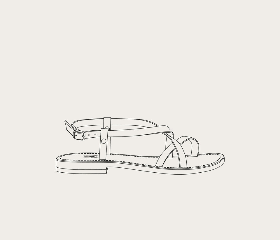 belle île, sandale en cuir, sandale femme cuir, sandale personnalisable, sandale made in france