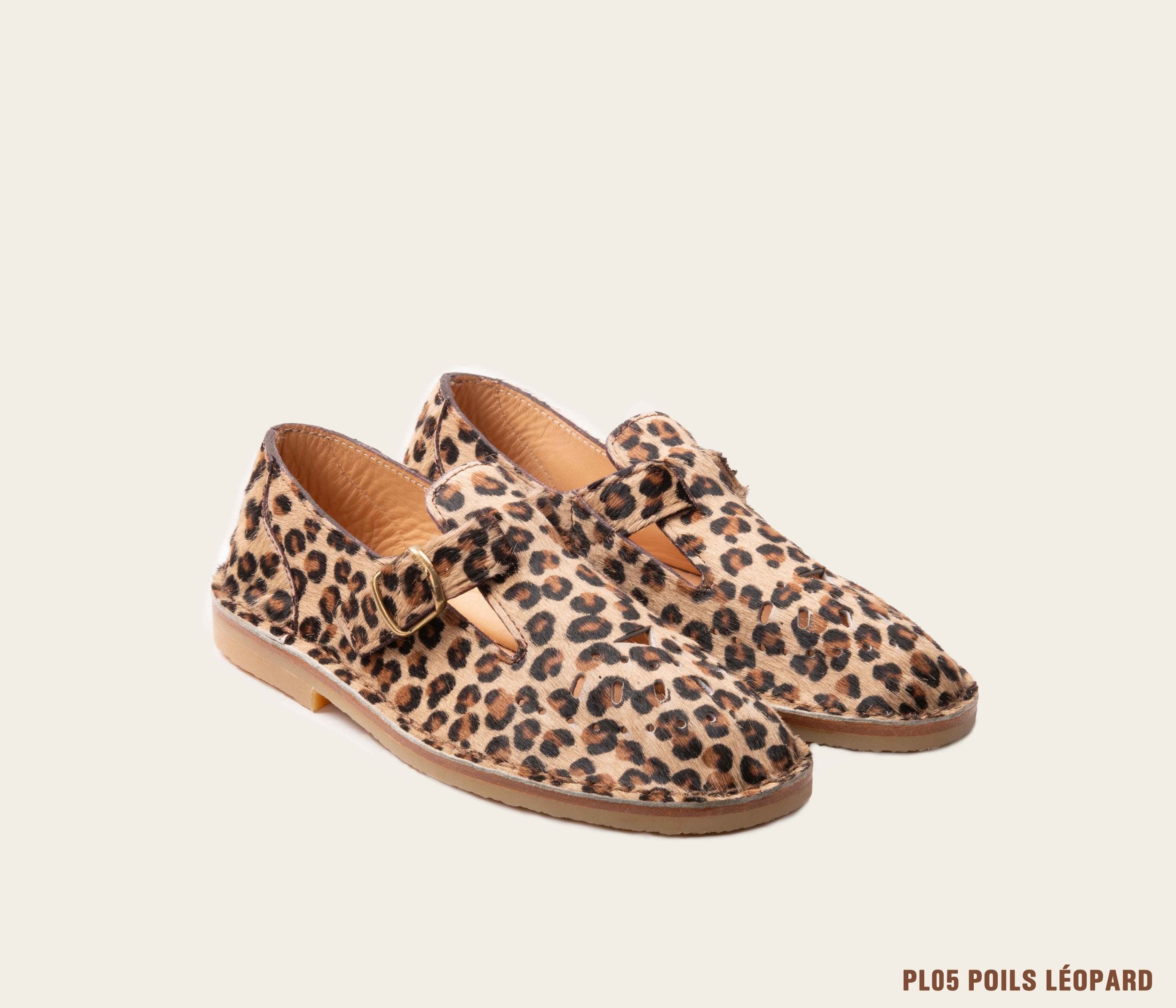 chaussure basse léopard, chaussure en cuir léopard, chaussure style enfant, La botte gardiane, la botte gardiane chaussure Alain, 