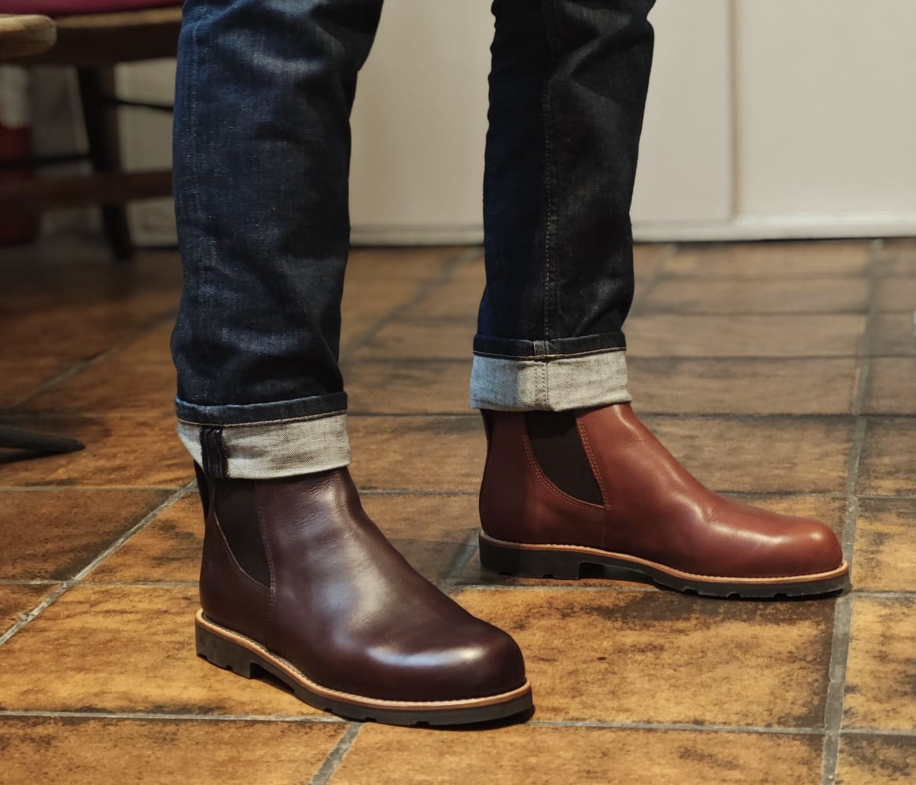 Boots Homme Bordeaux