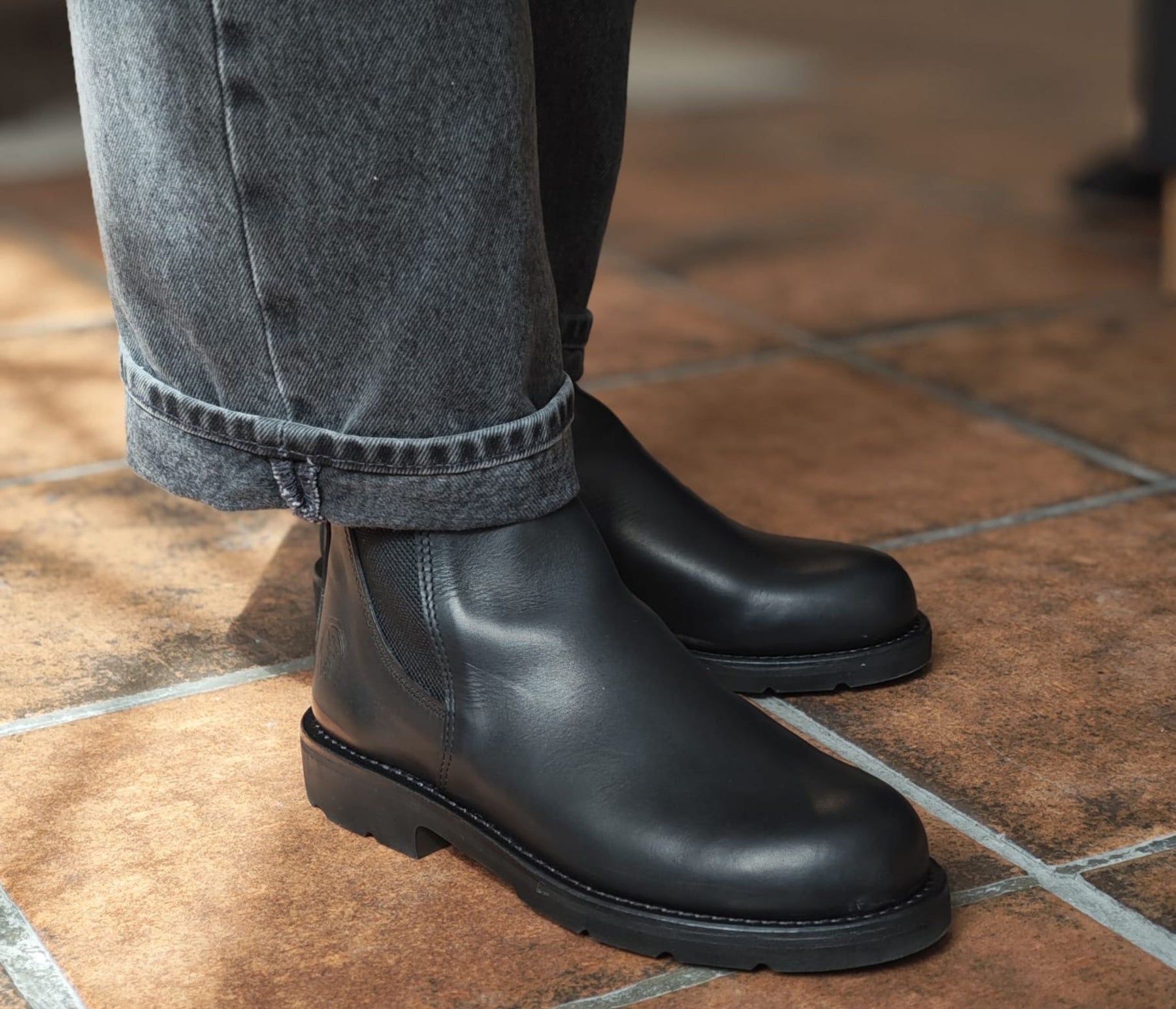 Bottine TEXTO noire en cuir à semelle plateforme - Boots / bottines Femme Bottine TEXTO noire en cuir à semelle plateforme - Boots / bottines Femme