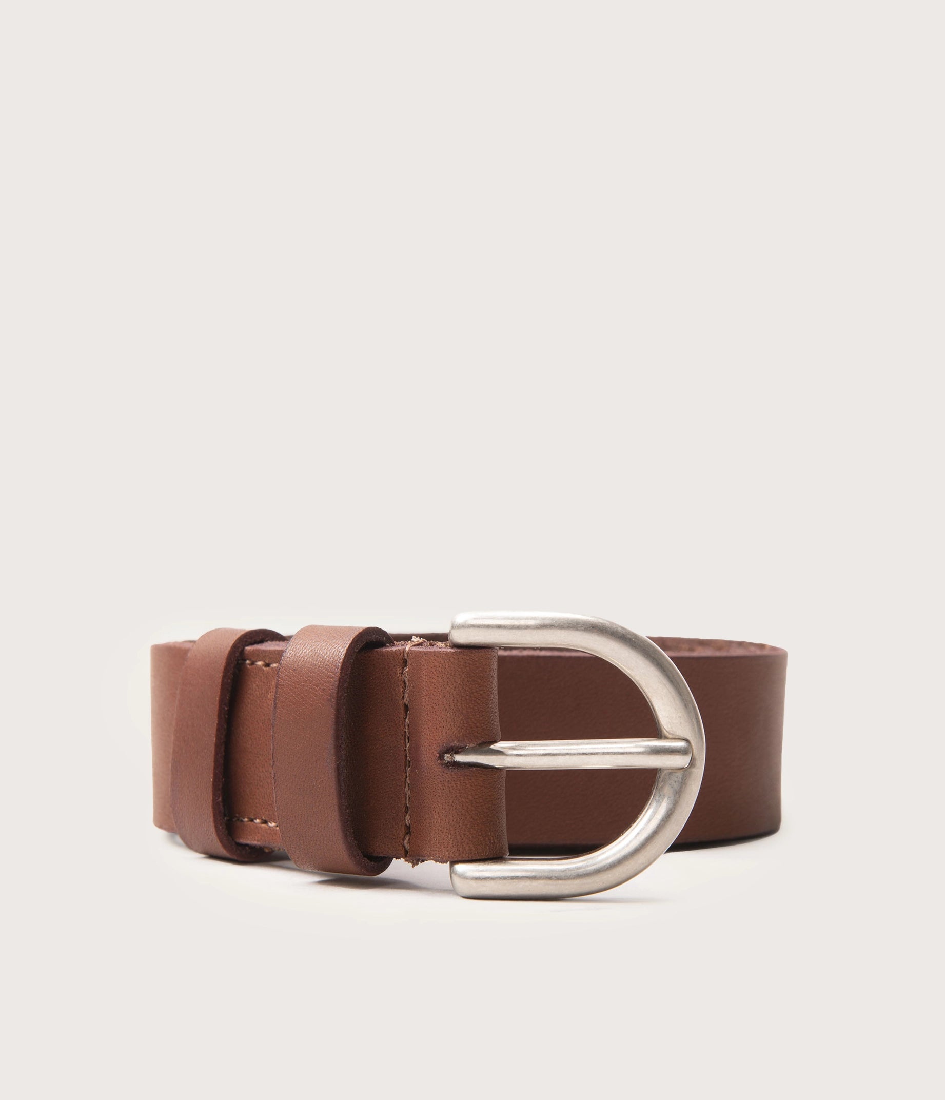 ceinture 25mm en cuir, ceinture marron en cuir, ceinture la botte gardiane marron en 25mm, petite ceinture marron en cuir boucle argent
