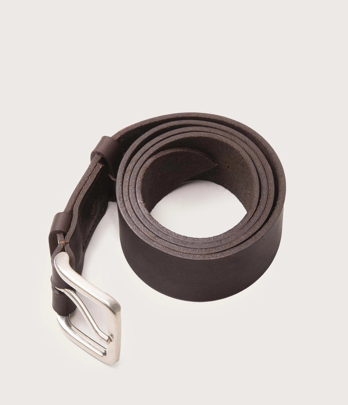 Ceinture 35mm café boucle argent
