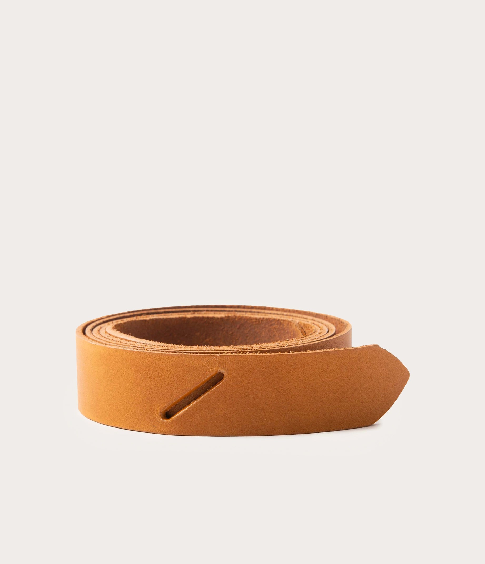 Natural leather knotted belt