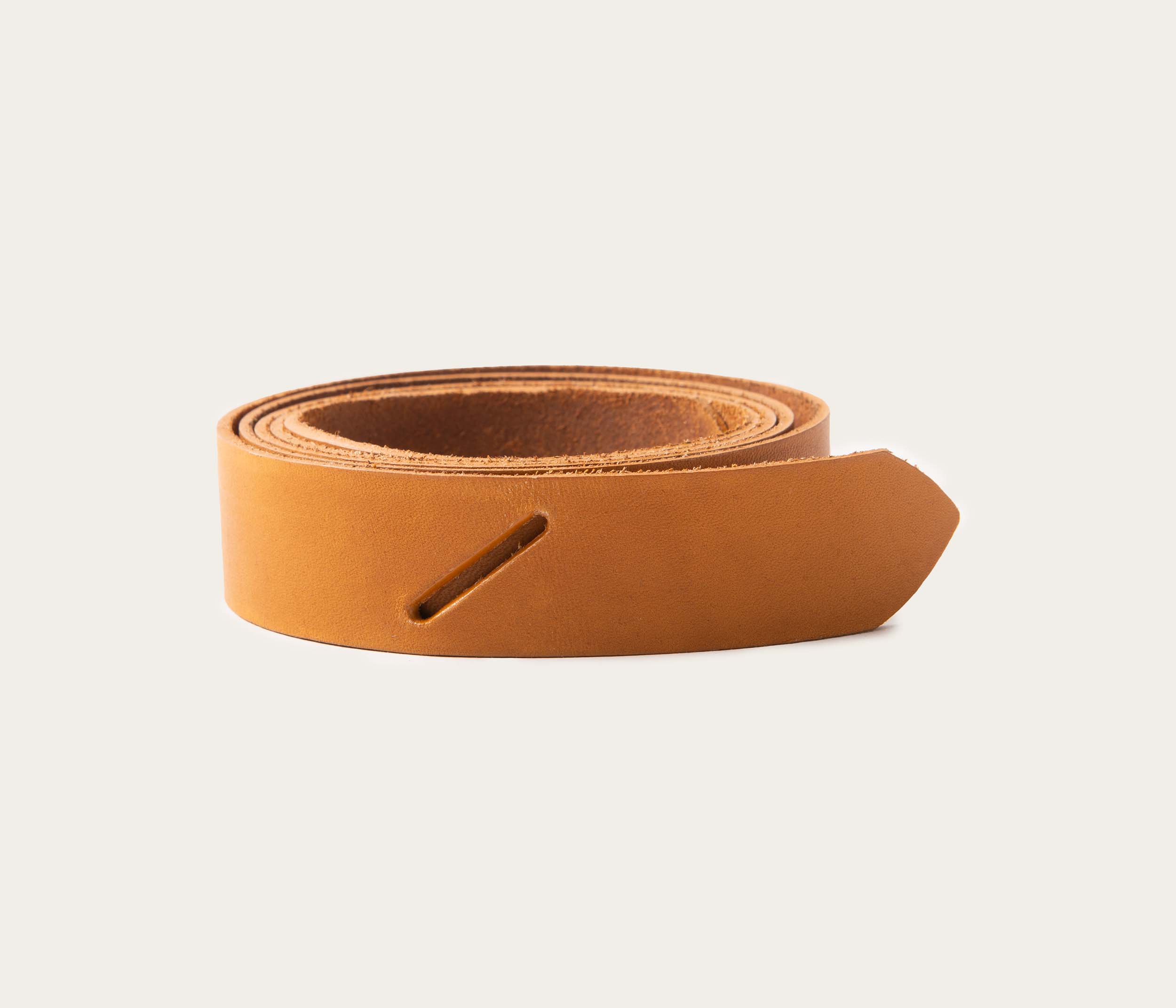 Natural leather knotted belt