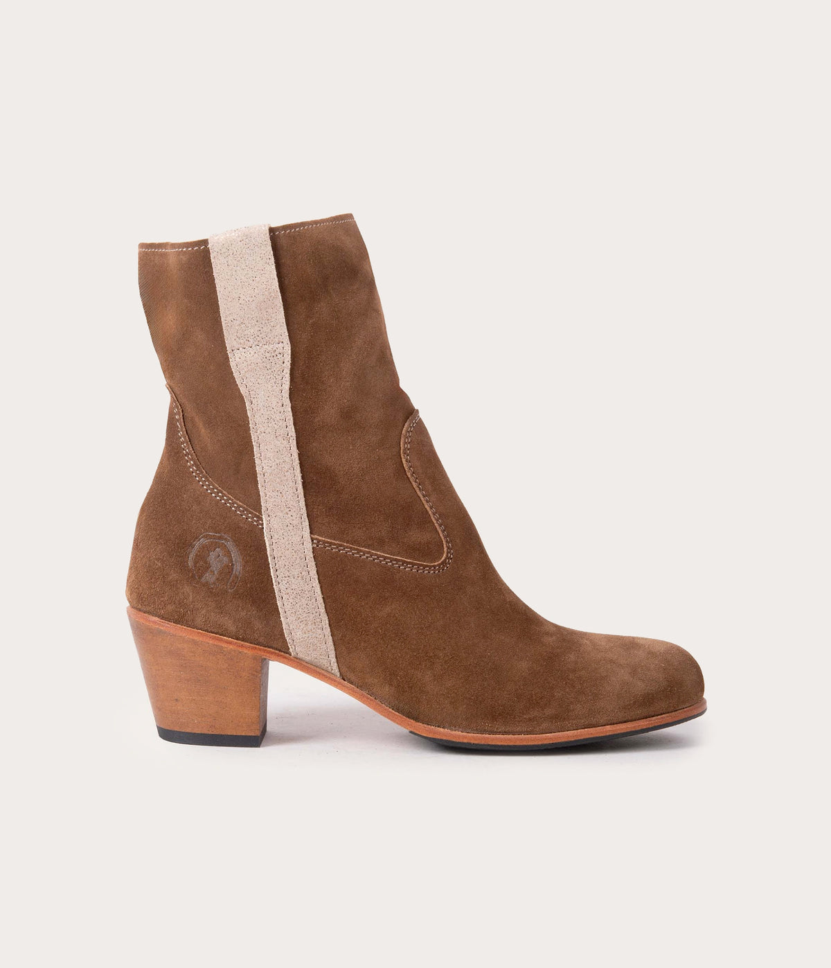 Céleste Bottine Velours Taupe & Star Taupe - Prix Doux