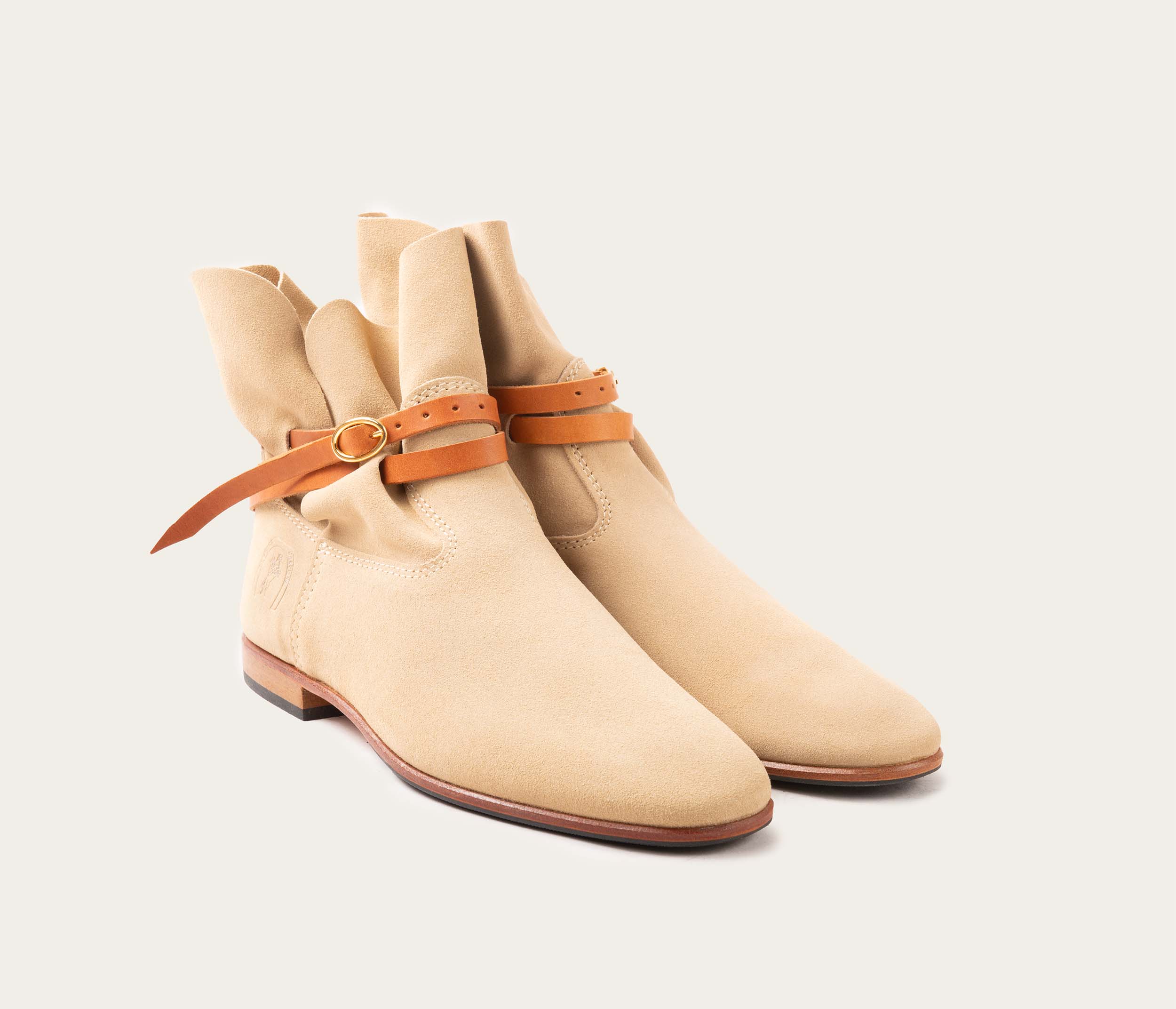 Chelby Bottine velours Beige - Prix Doux