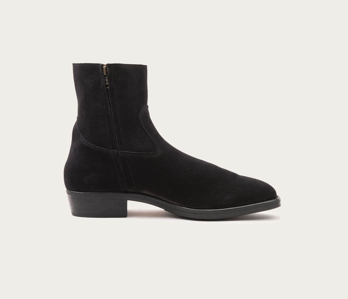 Clint Zip Ankle Boot in Havana Velvet
