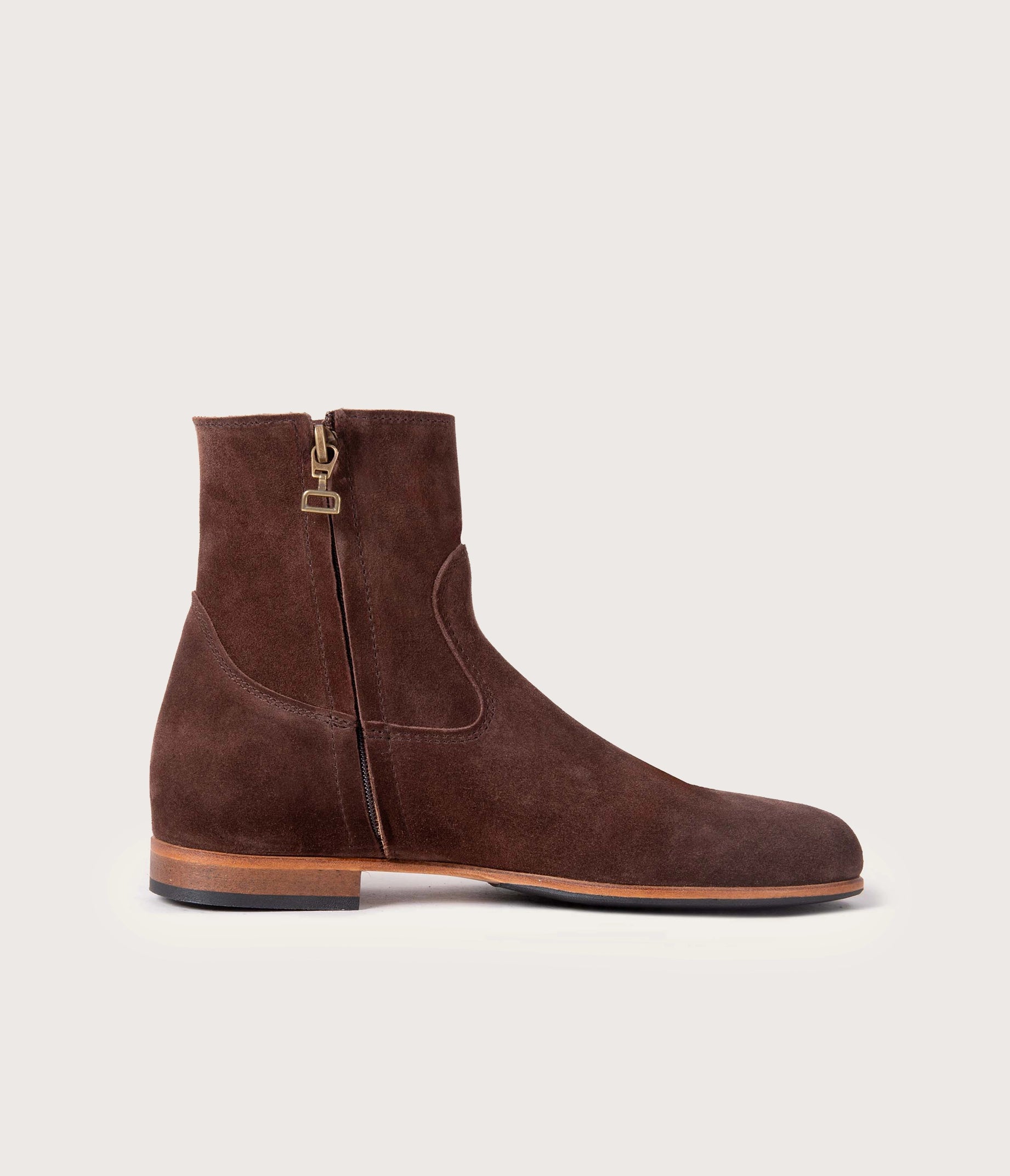 Elie Women's Zip Ankle Boot Velvet Chocolate 