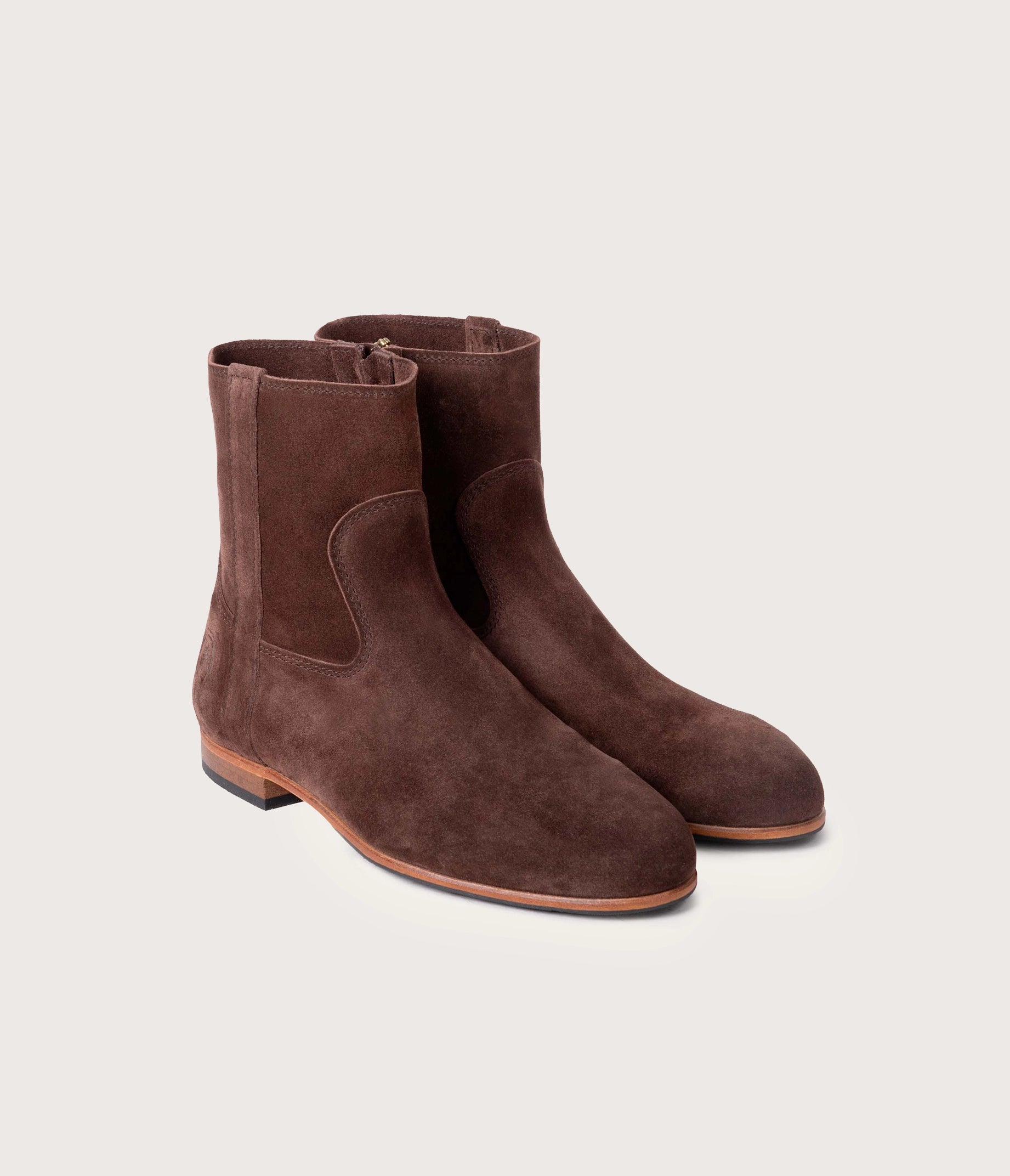 Elie Women's Zip Ankle Boot Velvet Chocolate 