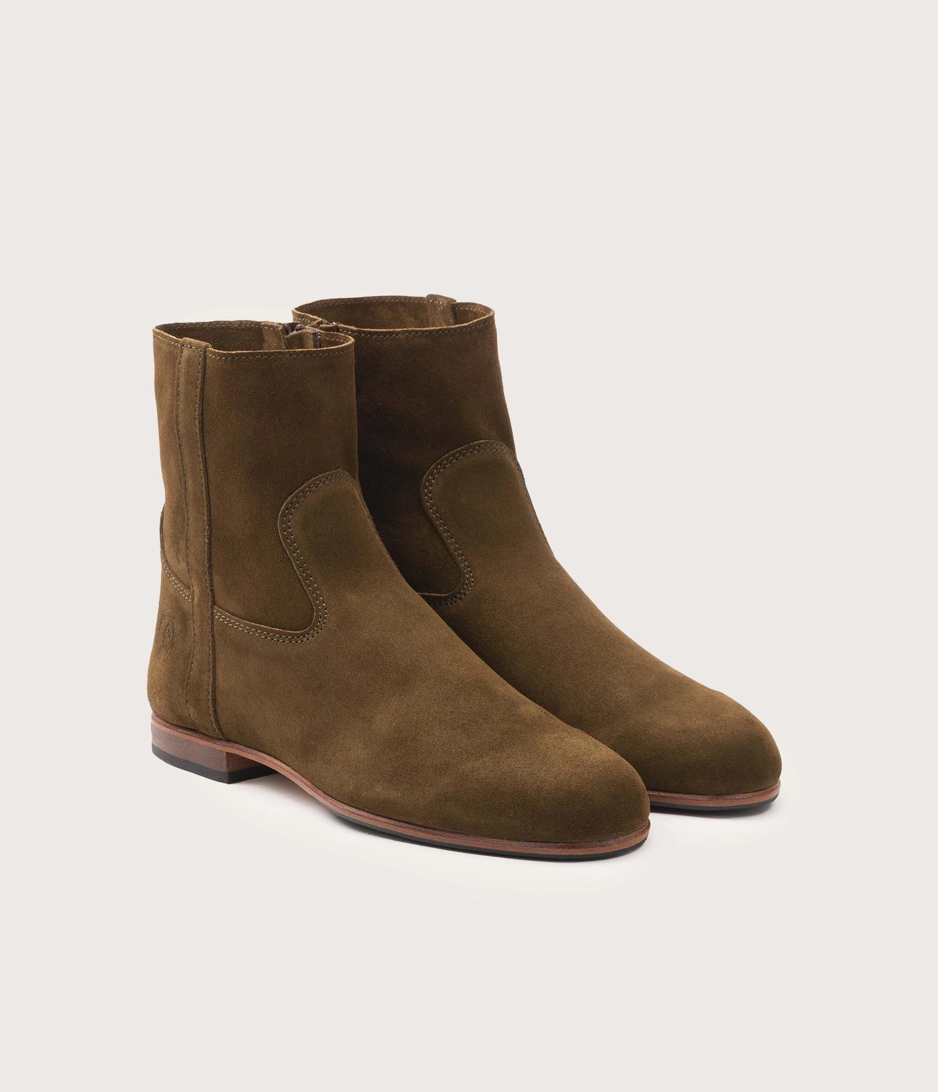 Elie Bottine velours Olive