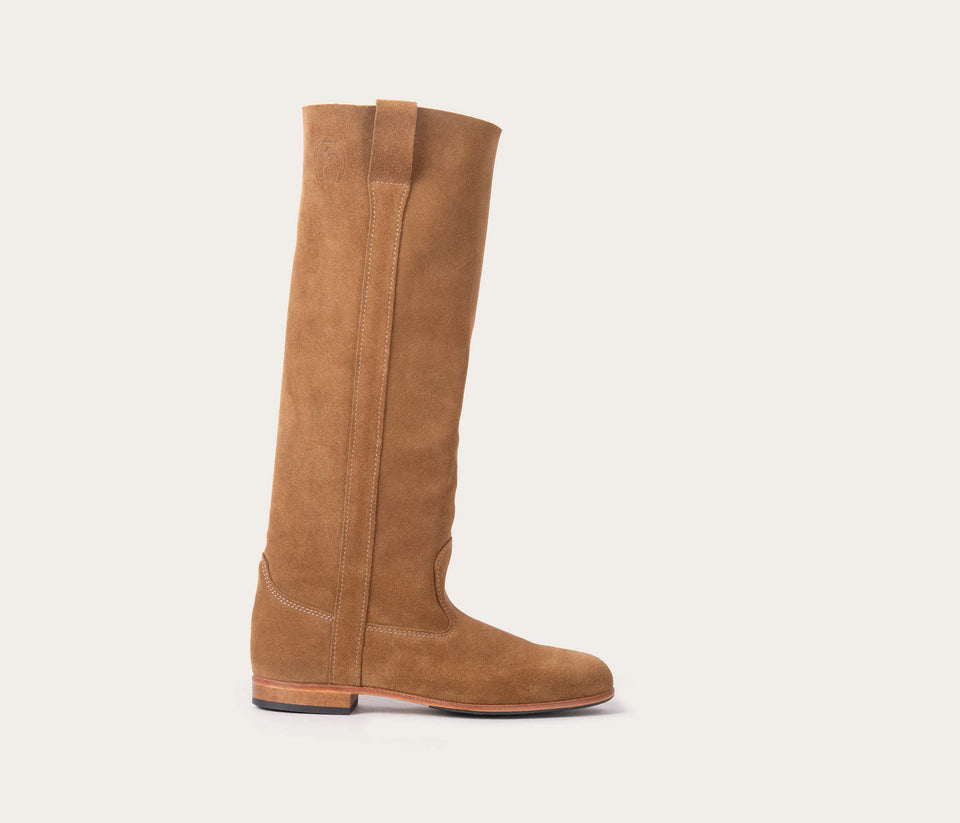 Elloa Botte Velours Havane
