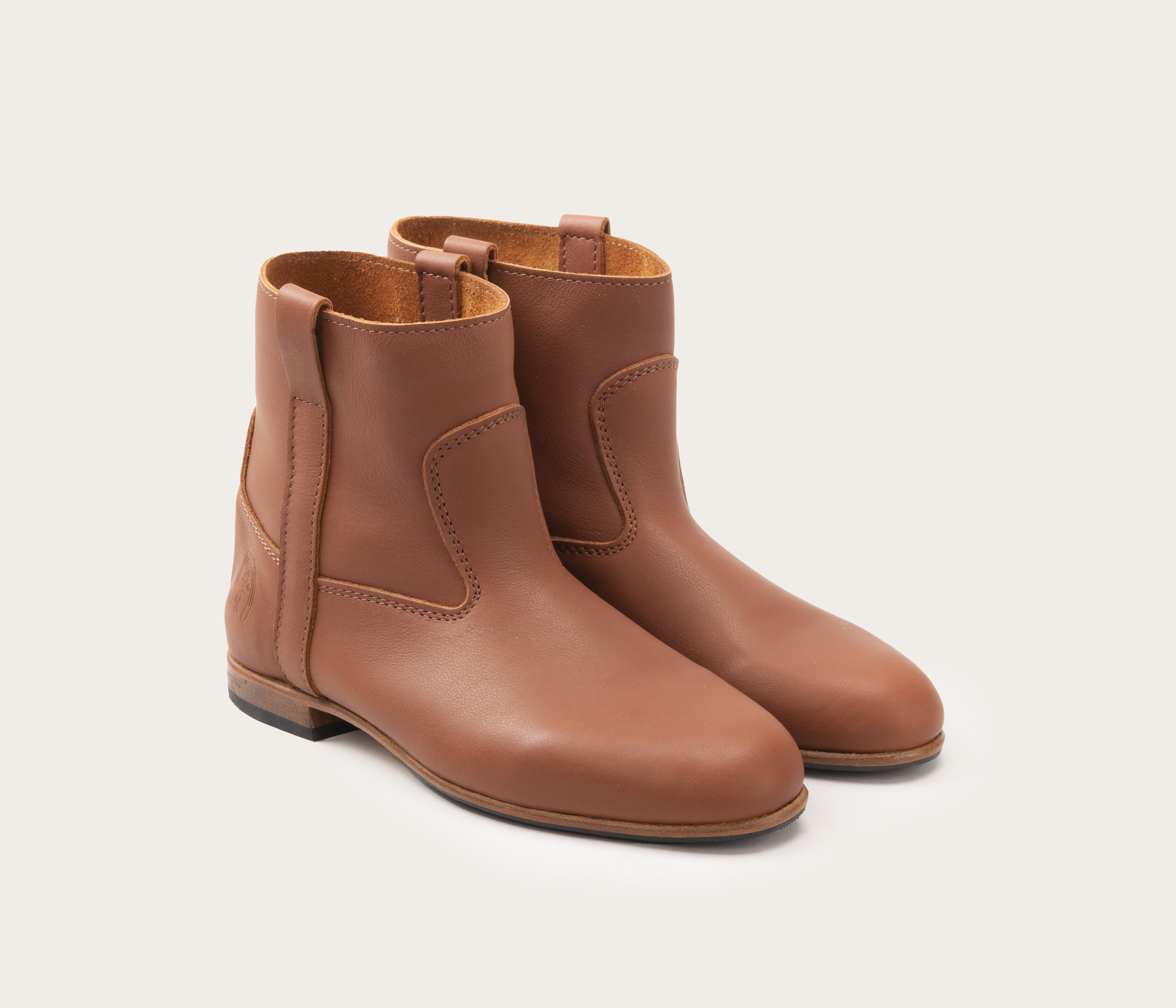 Elsa Soft Ankle Boots in Cognac - Affordable Price