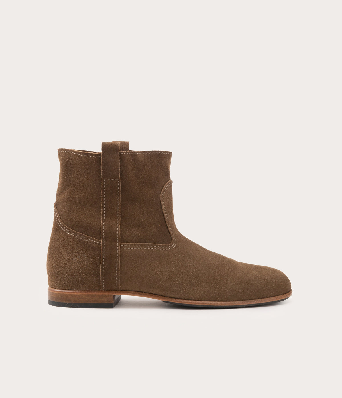 Elsa Bottine Velours Taupe - Prix Doux