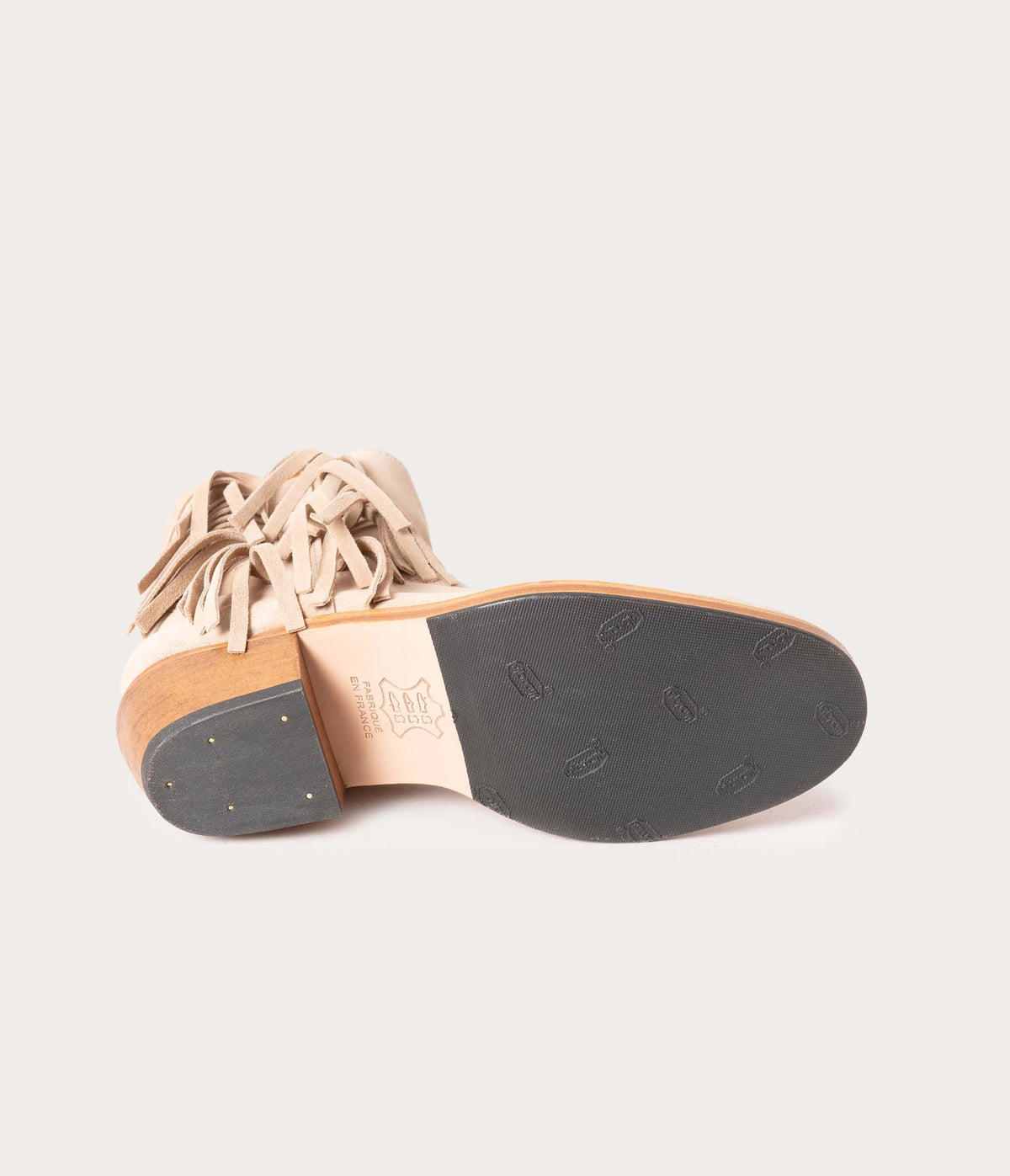 Fantine, Bottine Velours Beige