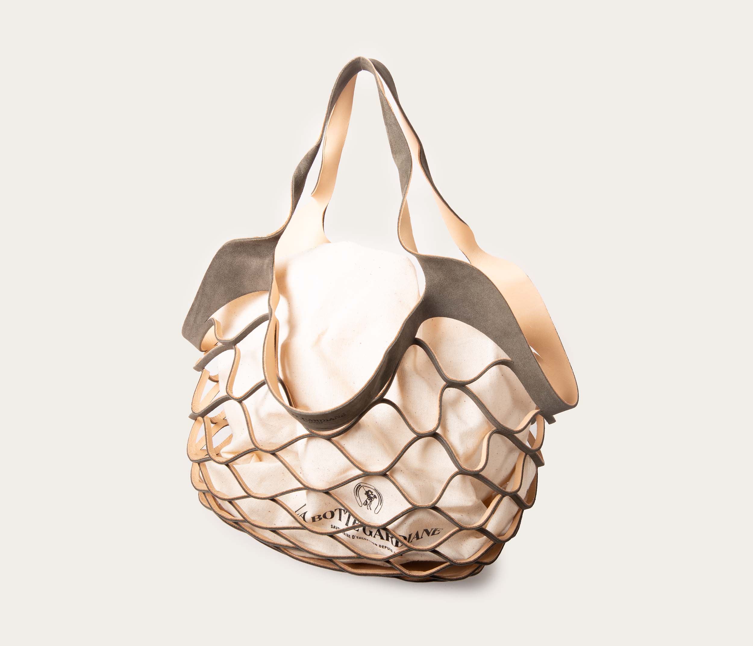 Sac Filet Velours Gris  - Prix Doux