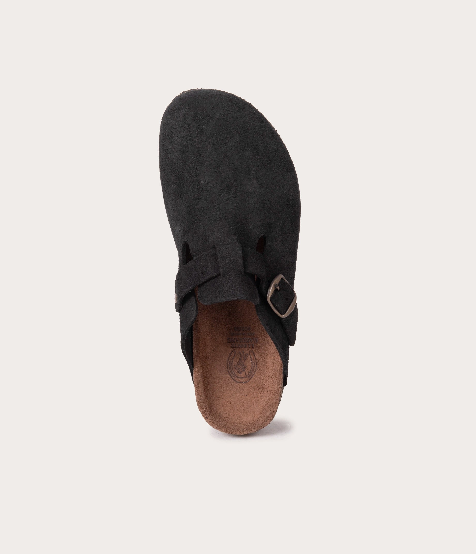 Hambourg Mule Velours Charbon