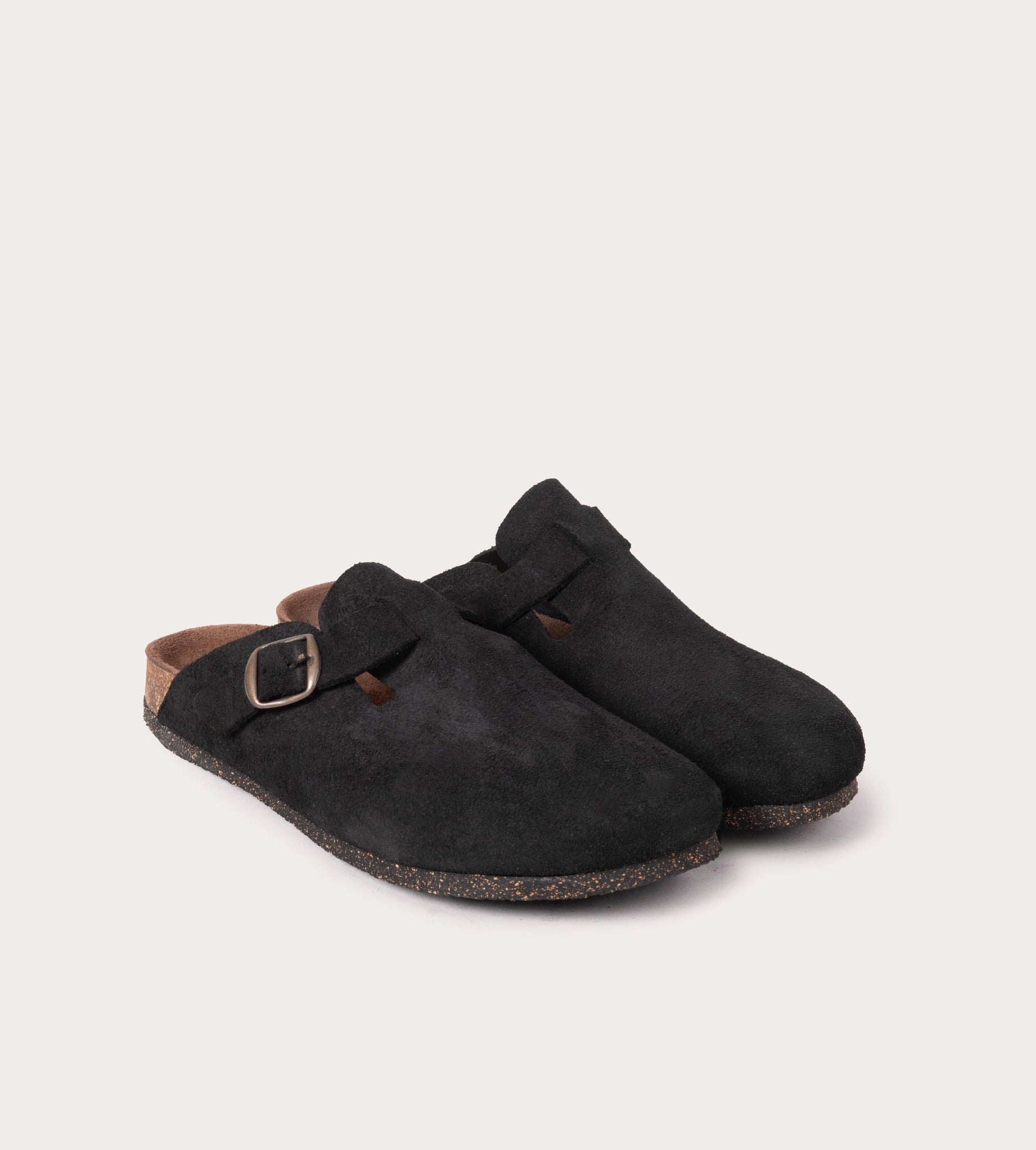 Hambourg Mule Velours Charbon