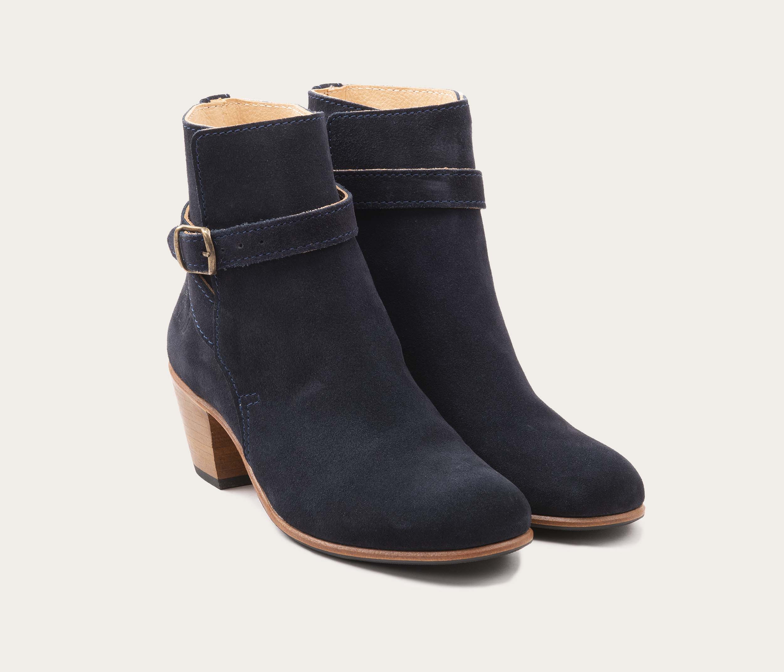 Jaipur Bottine Velours Bleu- Prix Doux